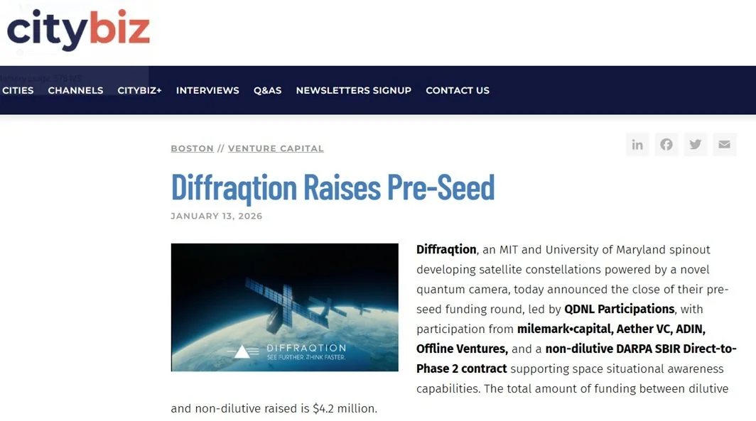 citybiz: Diffraqtion raises pre-seed