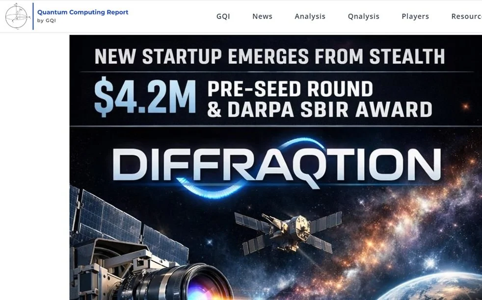 Quantum Computing Report: Diffraqtion Secures $4.2 Million Pre-Seed to Bypassing Optical Limits in Space Imaging