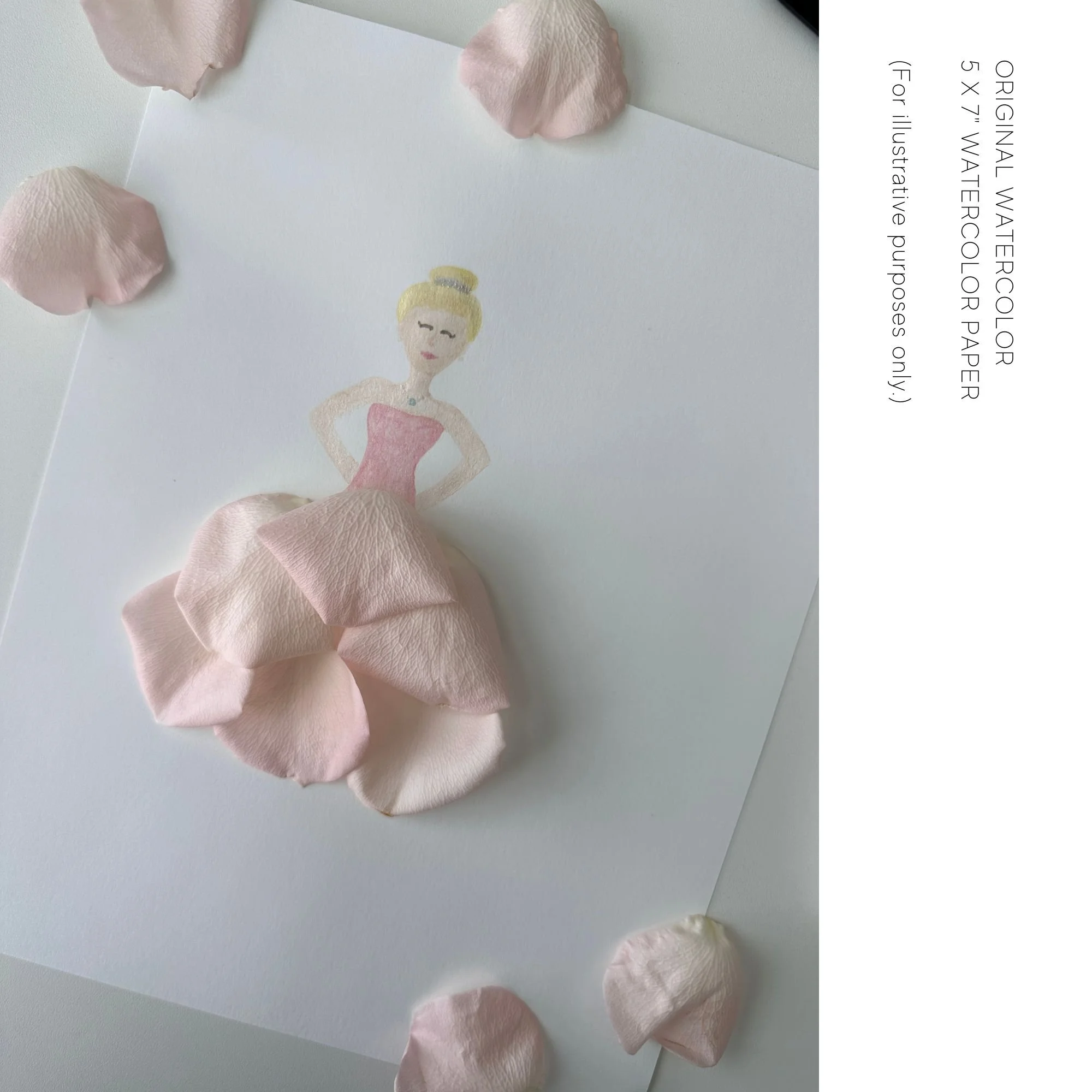 little princess birthday_original watercolor and petal art_hau fine art.jpg