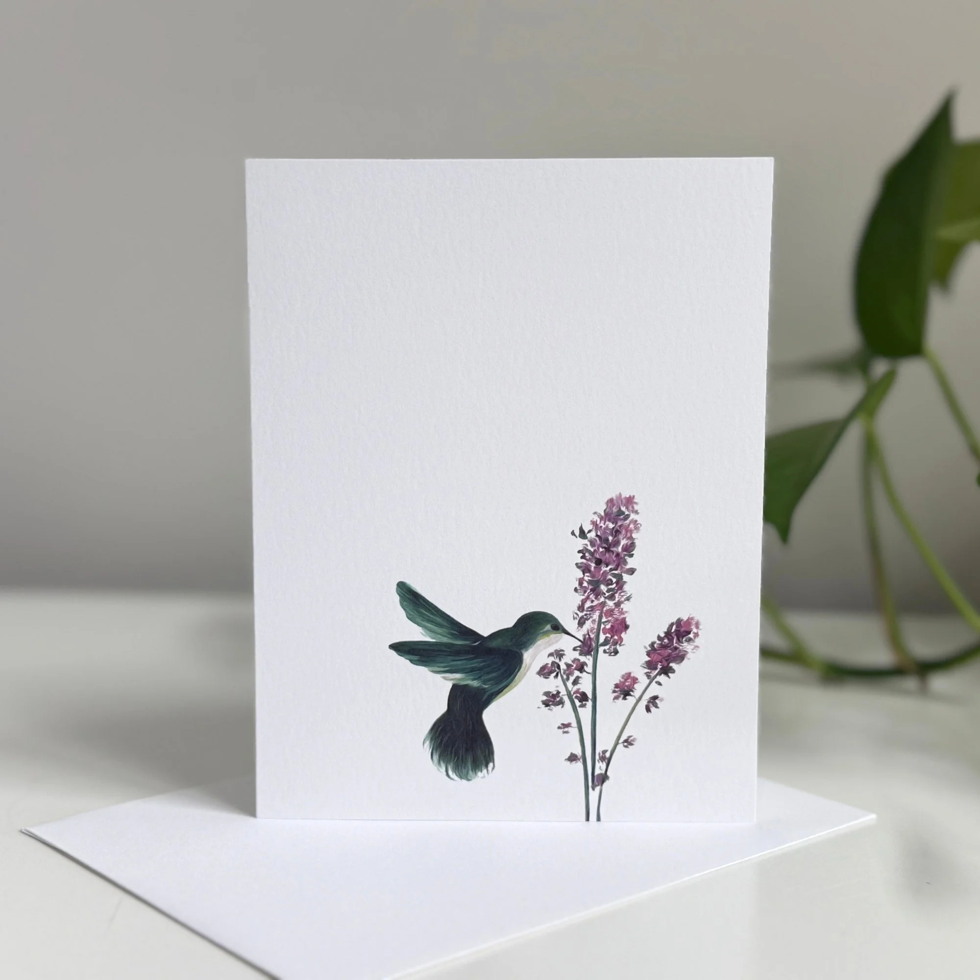 Hummingbird with lavender_A2 folded card.jpg