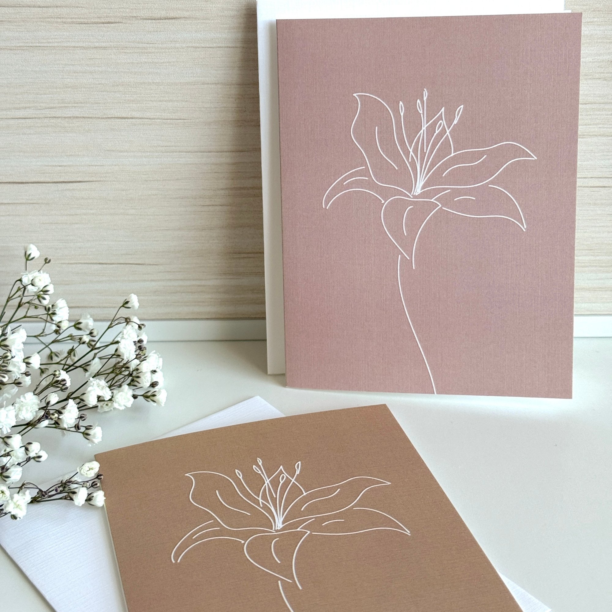 Minimalist Line Art Note Cards_Lily_Blush Pink.jpg