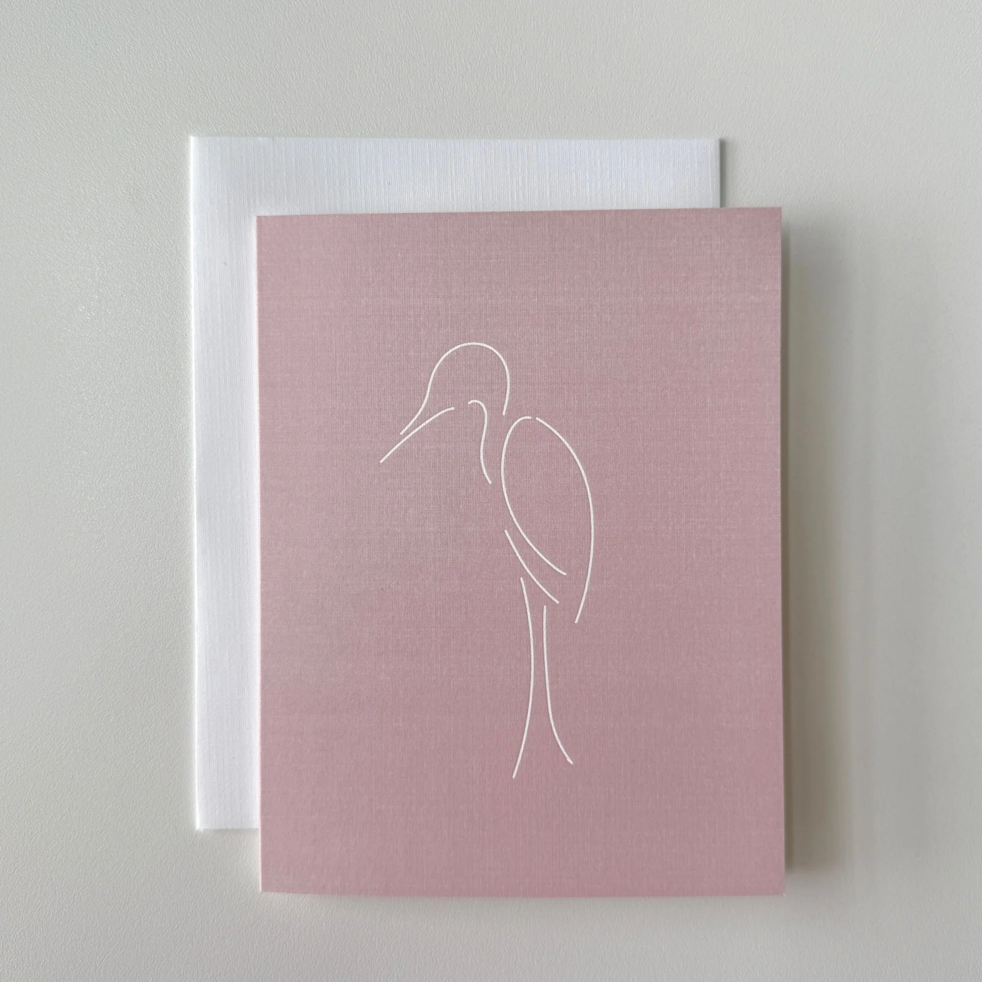 Blue Heron Line Art III | Minimalist Line Art Note Cards | Blank Folded Stationery for Any Occasion