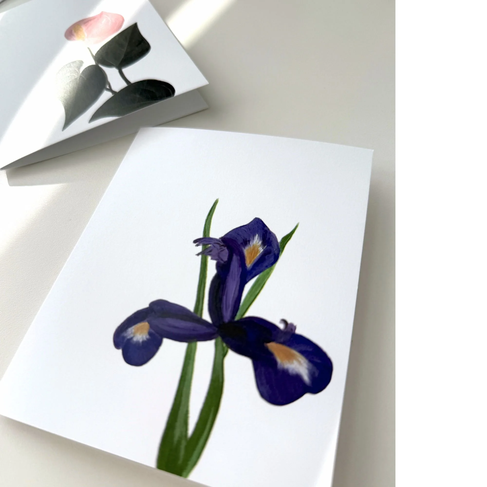 Purple Iris Card  |  Original Art  |  Blank Folded Card