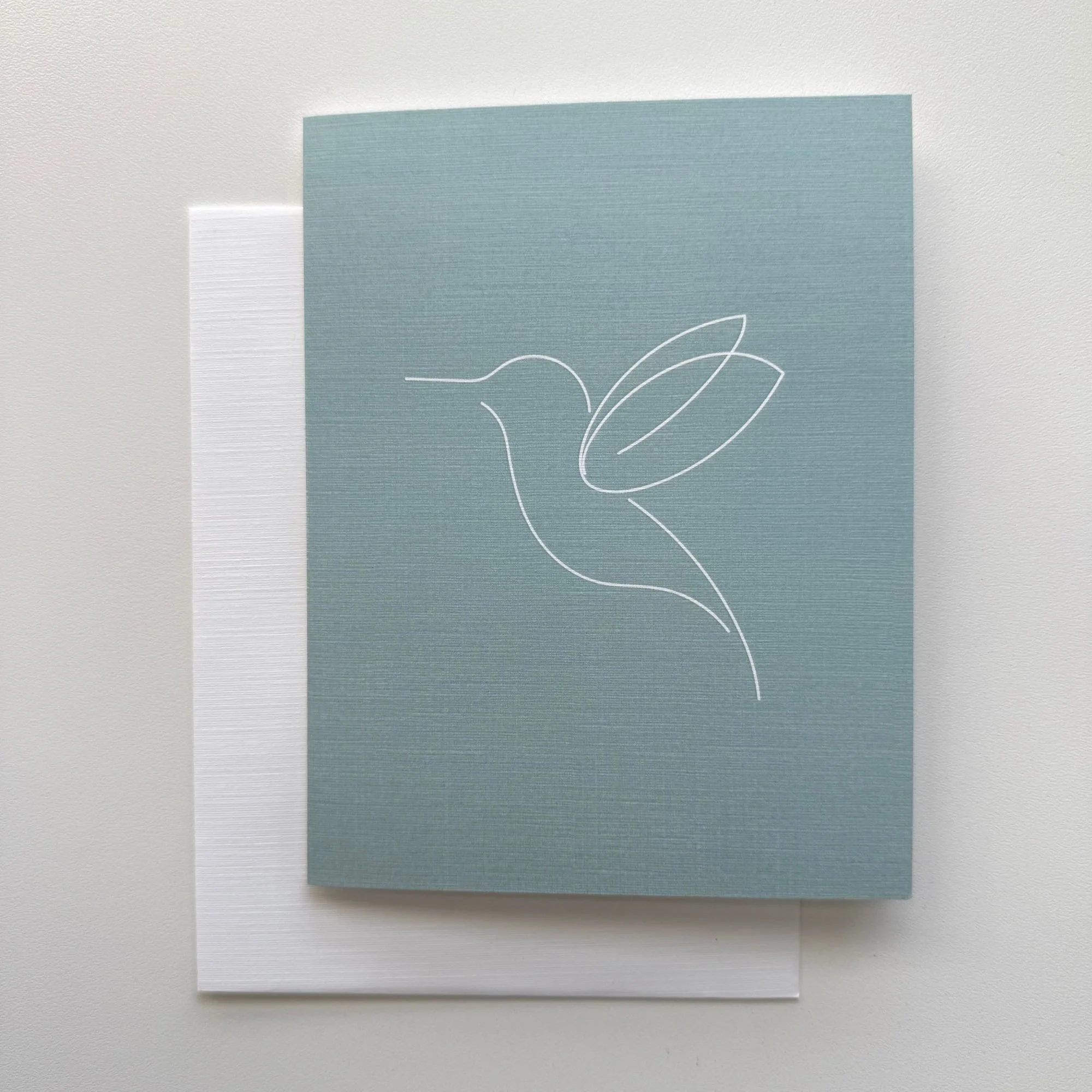 Hummingbird Line Art II | Minimalist Line Art Note Cards | Blank Folded Stationery for Any Occasion