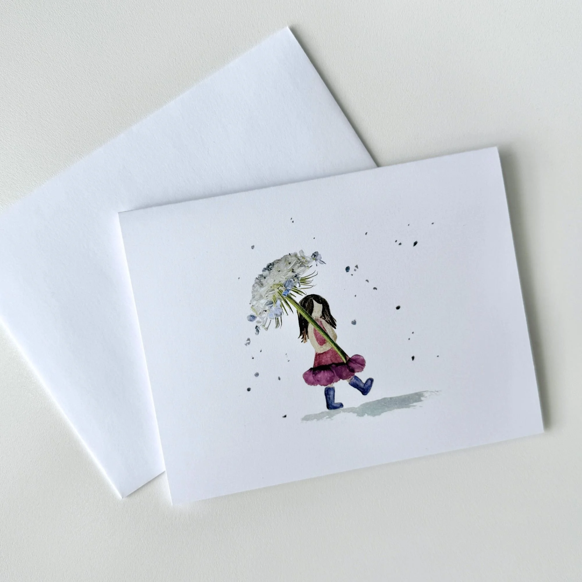 Petal Art_girl with umbrella_childrens card_HAU fine art.jpg