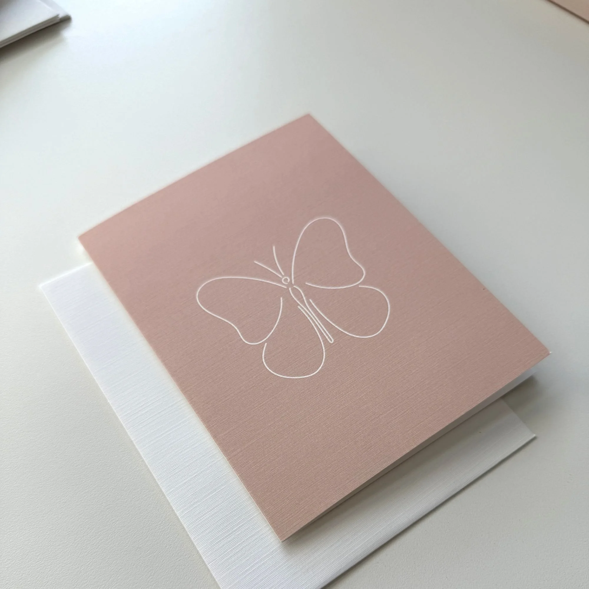 Butterfly Line Art II | Minimalist Line Art Note Cards | Blank Folded Stationery for Any Occasion