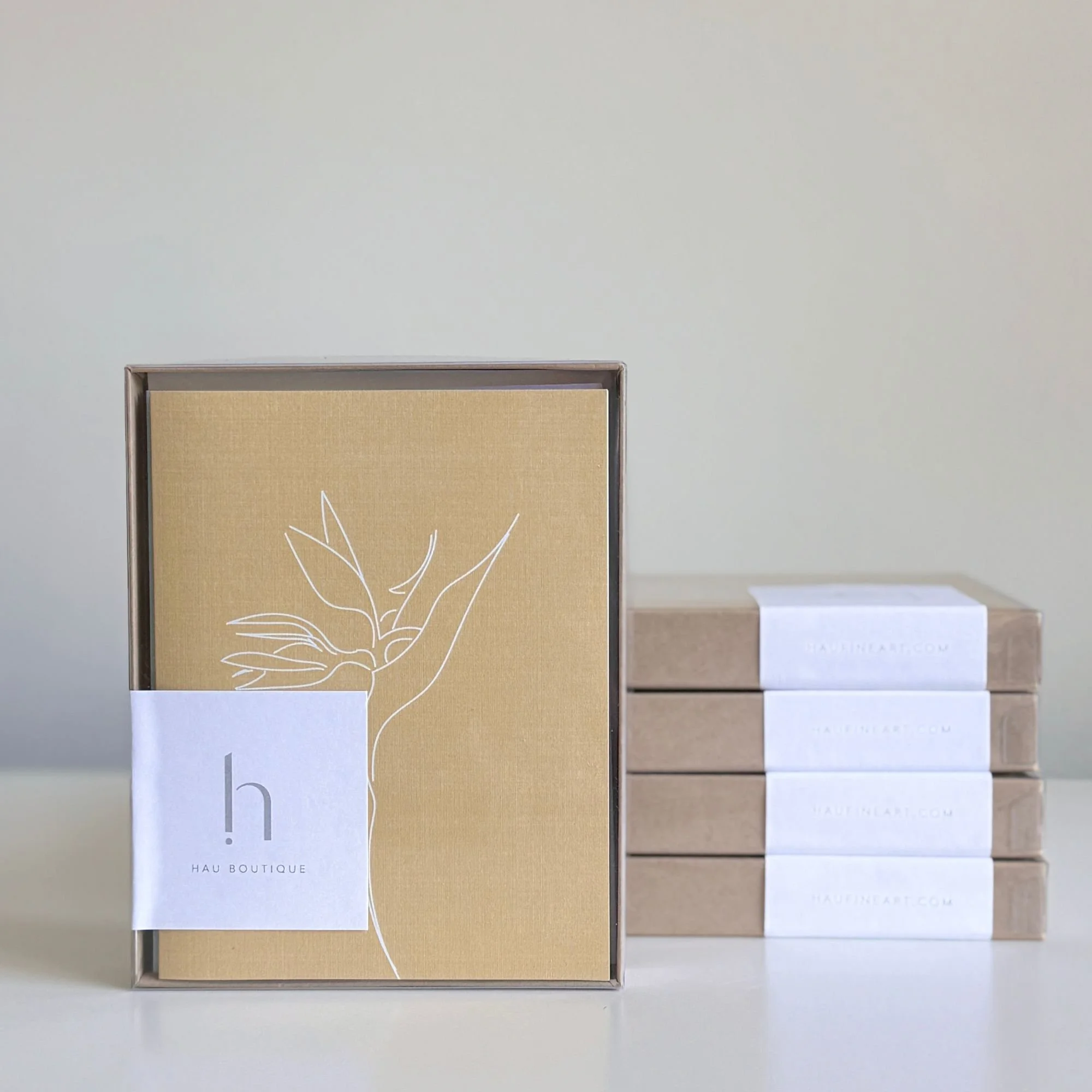 Summer Set of 6   |   Line Art Stationery  |  Linen Blend Textured Print