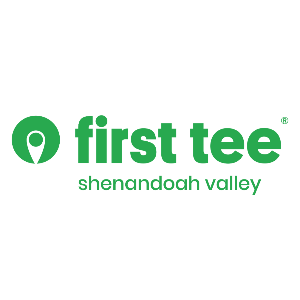 First Tee logo with green text and a golf tee icon, indicating the First Tee Shenandoah Valley chapter.
