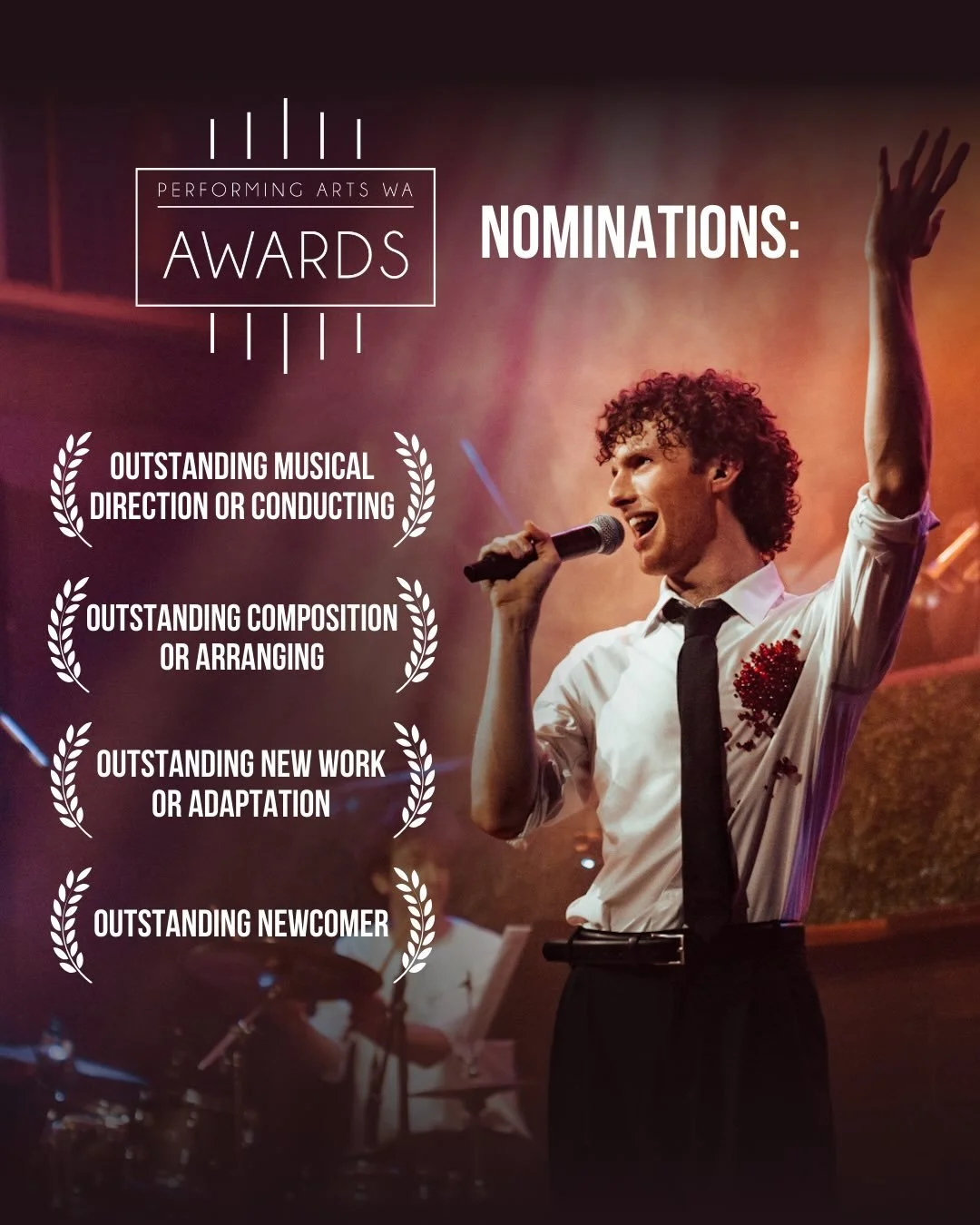 Absolutely overjoyed that TOMAS CLIFFORD GOT STOOD UP has been nominated for 4x Performing Arts WA Awards for our encore season at last year&rsquo;s Perth Comedy Festival!!

⭐️ Outstanding Musical Direction or Conducting
⭐️ Outstanding Composition or