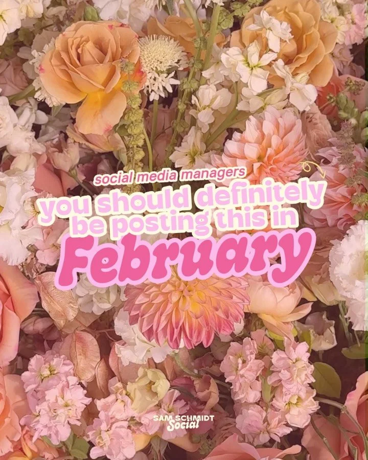 social media managers, here are some february content ideas for you 🎀 

save this &amp; post on your page + bring in those leaaaads 🤑 

tysm to our inspo queens as well!!! @girlinbluestudios @seventhhousemarketing @jennylaviolette 👑