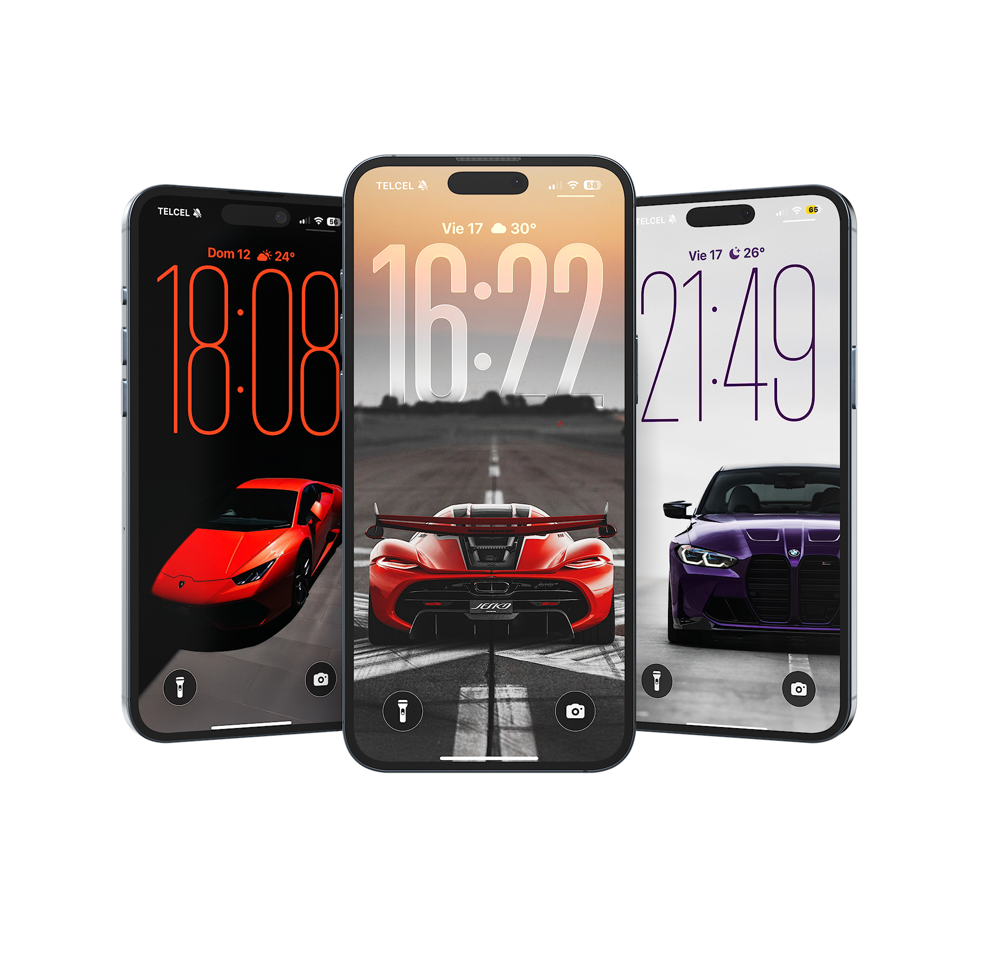 Vista previa de la colección de wallpapers de supercars modernos para celular