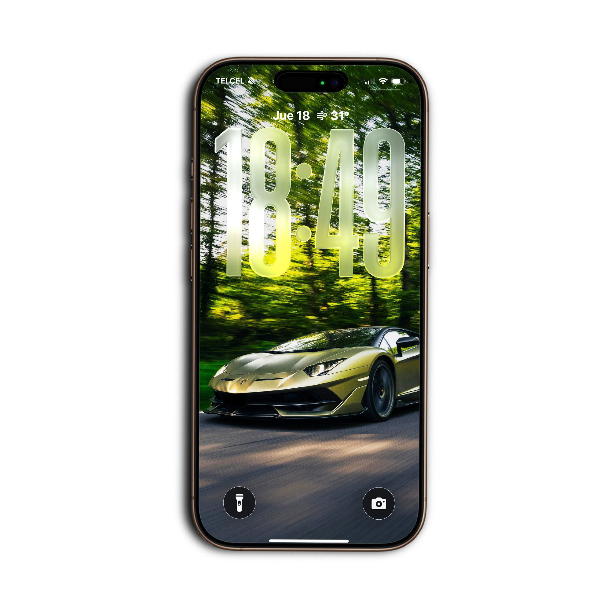Lamborghini Aventador SVJ en el bosque, wallpaper para celular