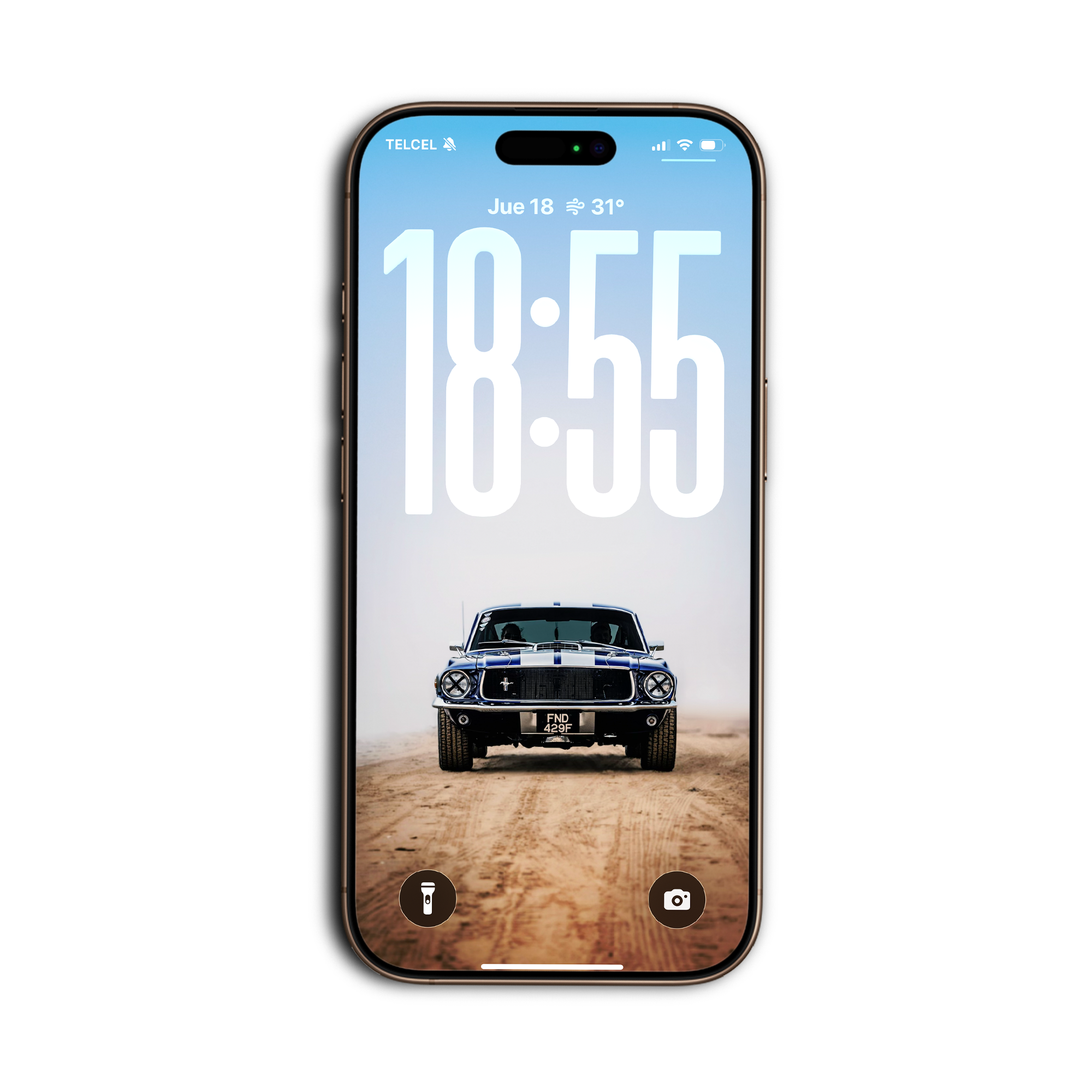 Ford Mustang Fastback 1968 en el desierto, wallpaper para celular