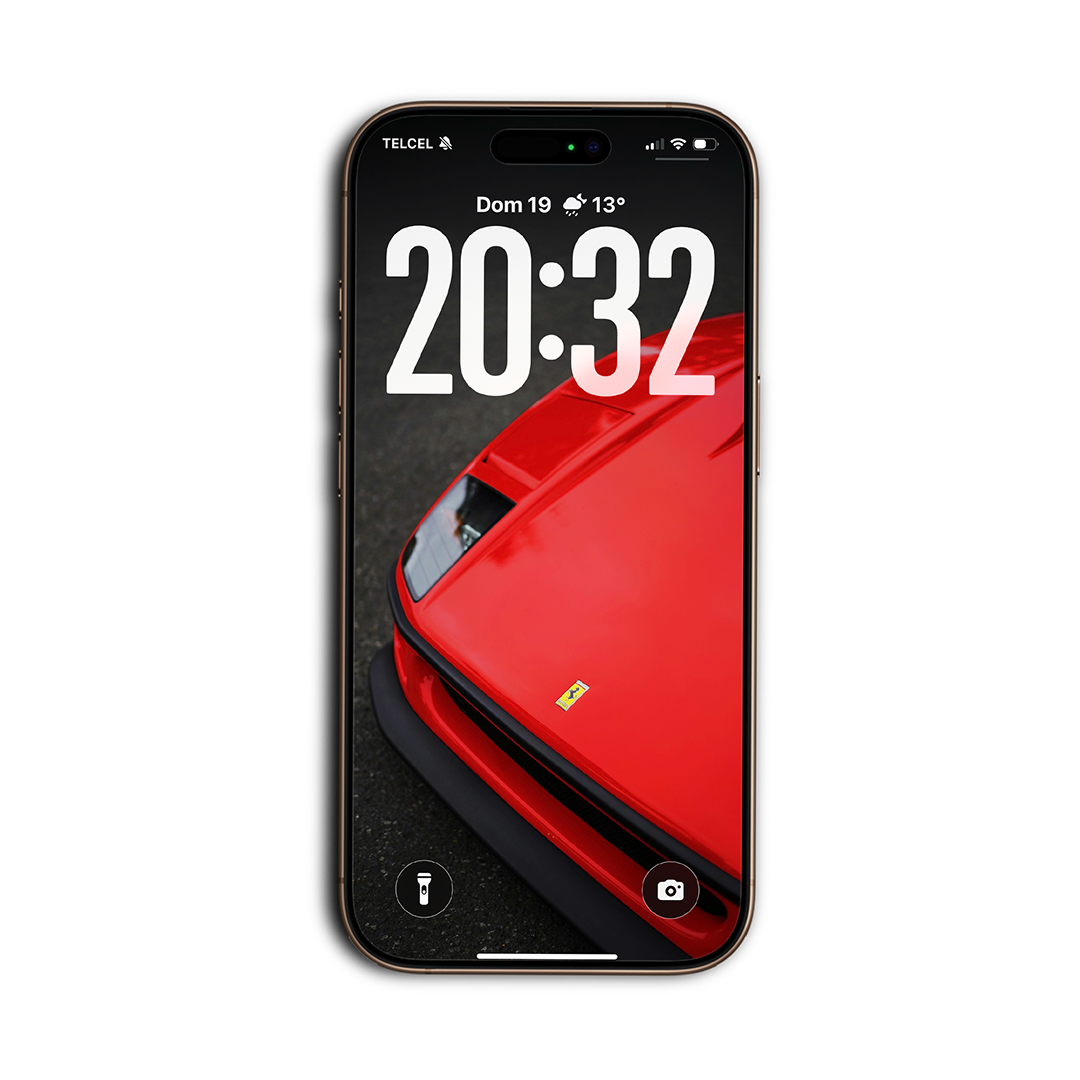 Ferrari F40, detalle frontal, wallpaper para celular