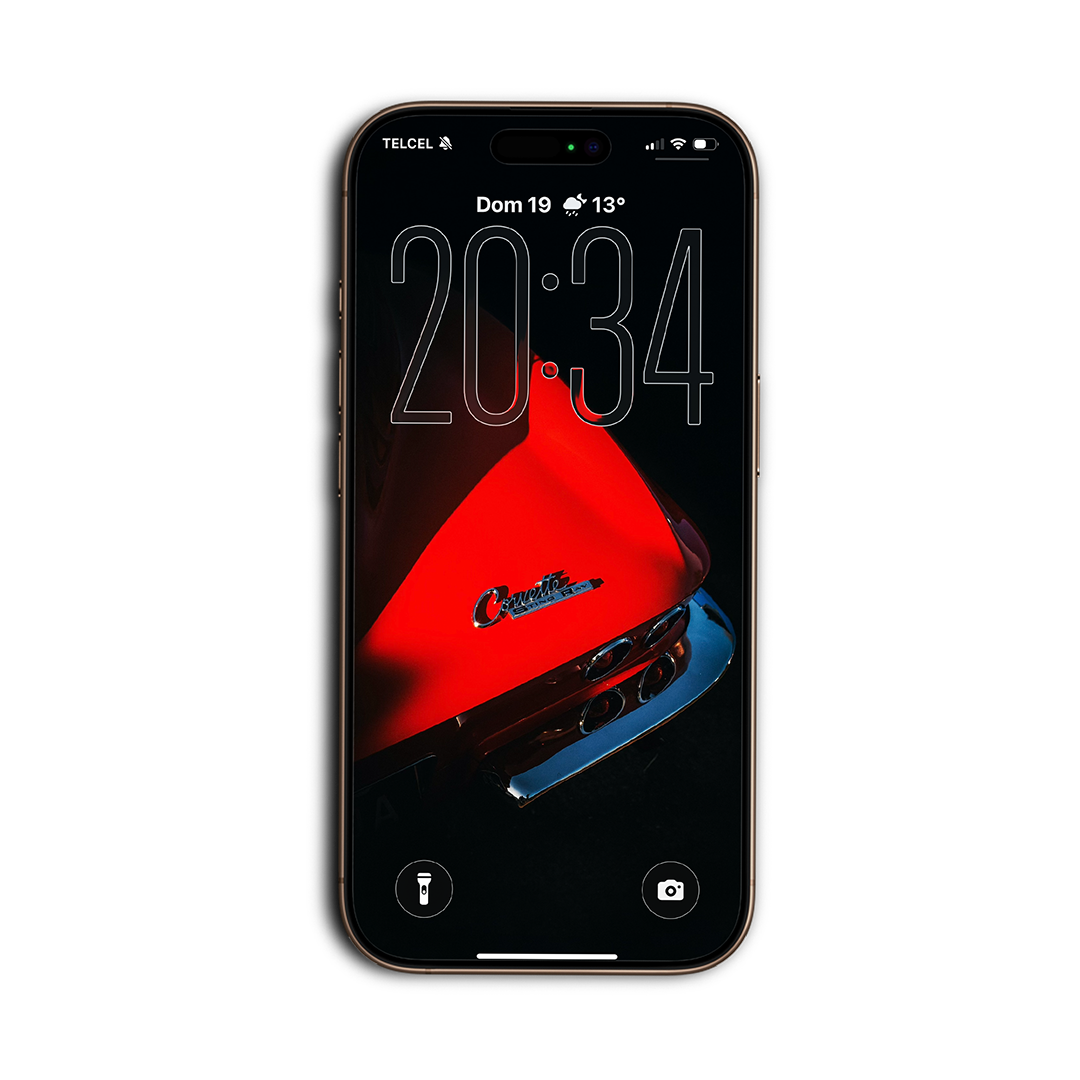 Corvette C3 Sting Ray, detalle rojo, wallpaper para celular