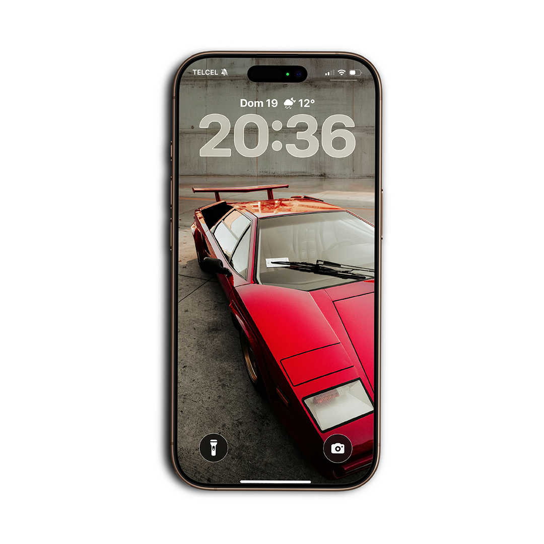 Lamborghini Countach, detalle frontal, wallpaper para celular