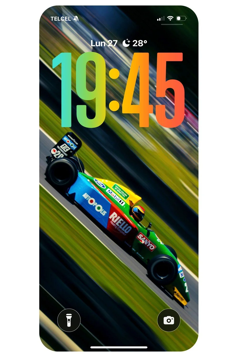 Monoplaza Benetton B190 de Fórmula 1, wallpaper para celular