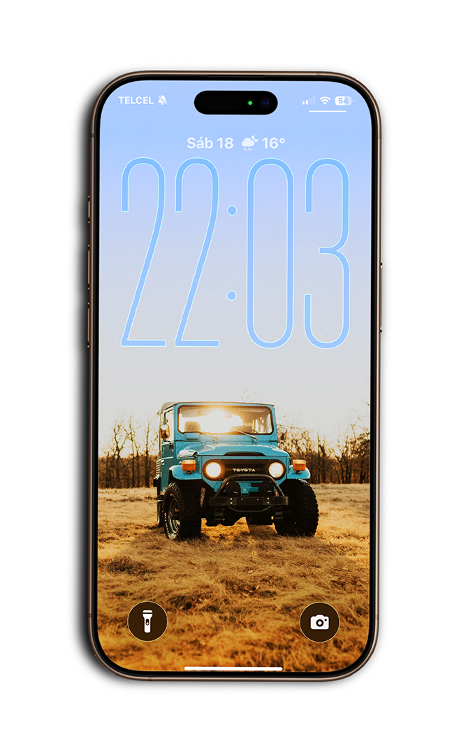 mock up de fondo de pantalla de Toyota FJ40 en campo