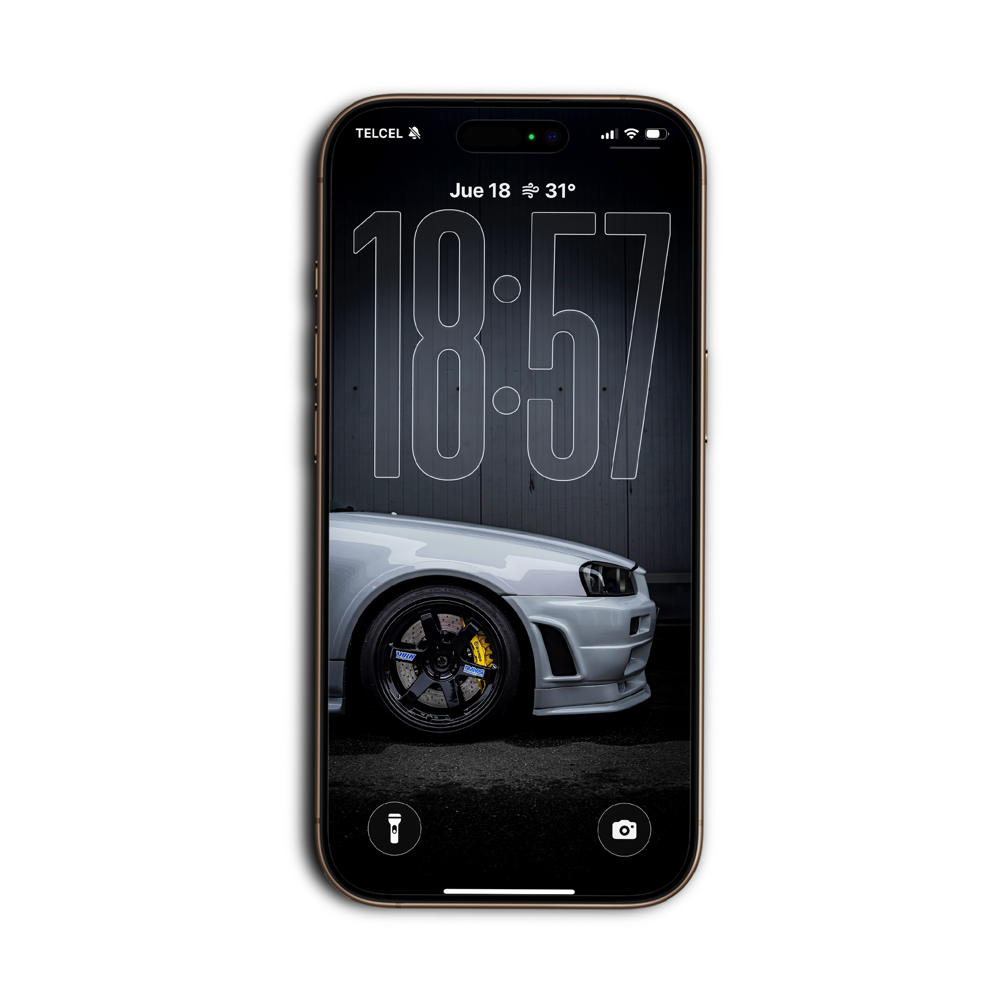 Nissan Skyline GT-R R34 blanco, vista lateral, wallpaper para celular