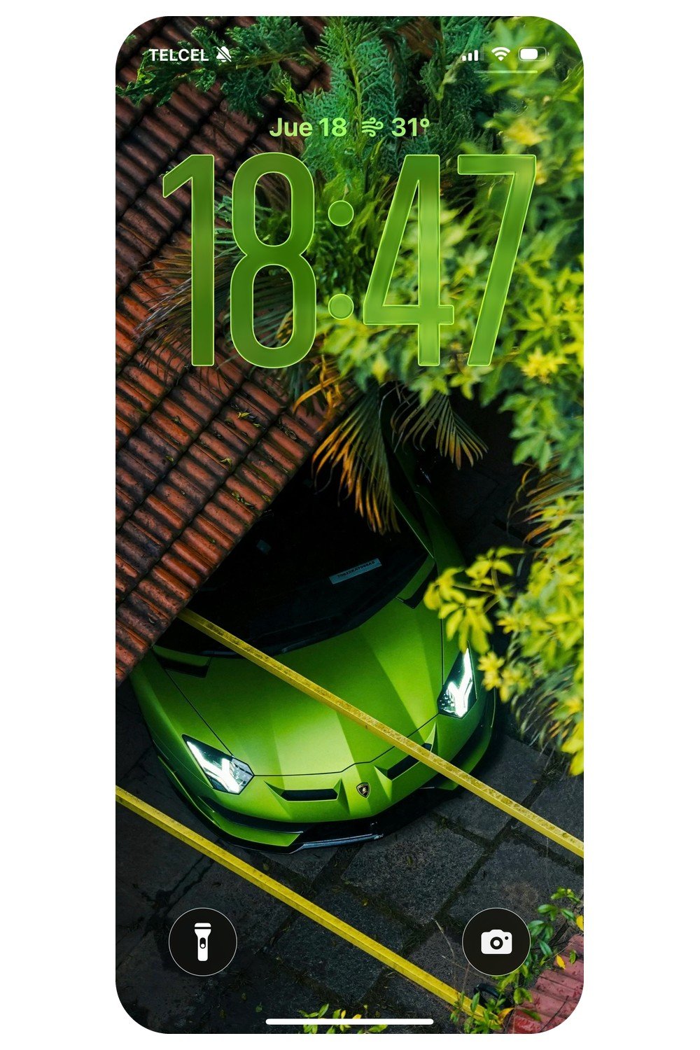 Lamborghini Aventador SVJ · Vista superior, wallpaper para celular