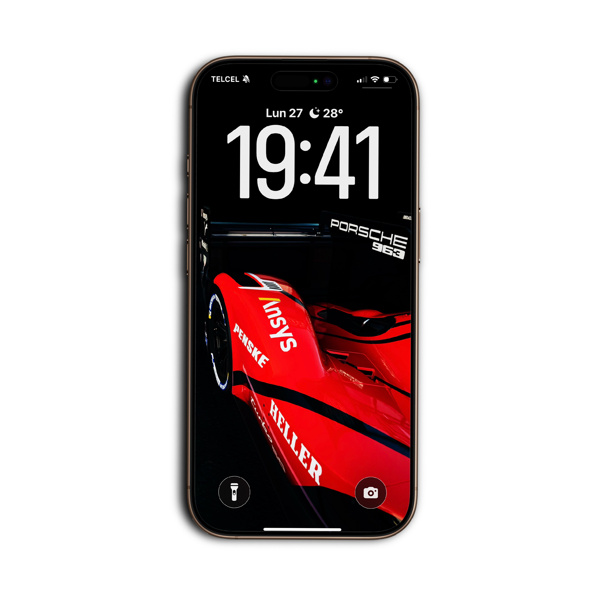 Porsche 963 LMDh, auto de carreras rojo, wallpaper para celular
