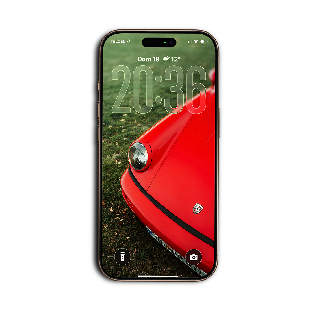 Porsche 911 964 rojo, vista frontal, wallpaper para celular