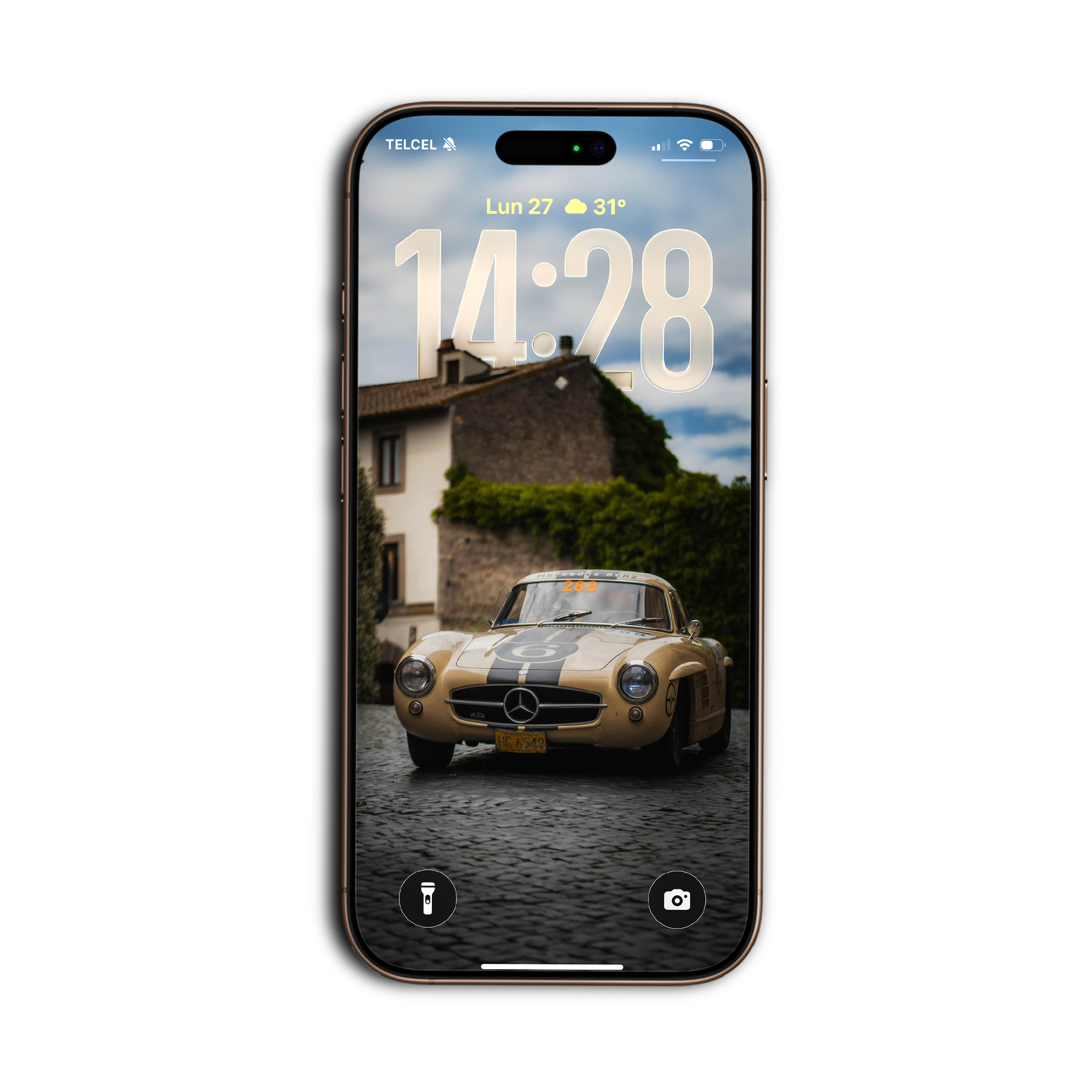 Mercedes-Benz 300SL Gullwing en ciudad, wallpaper para celular