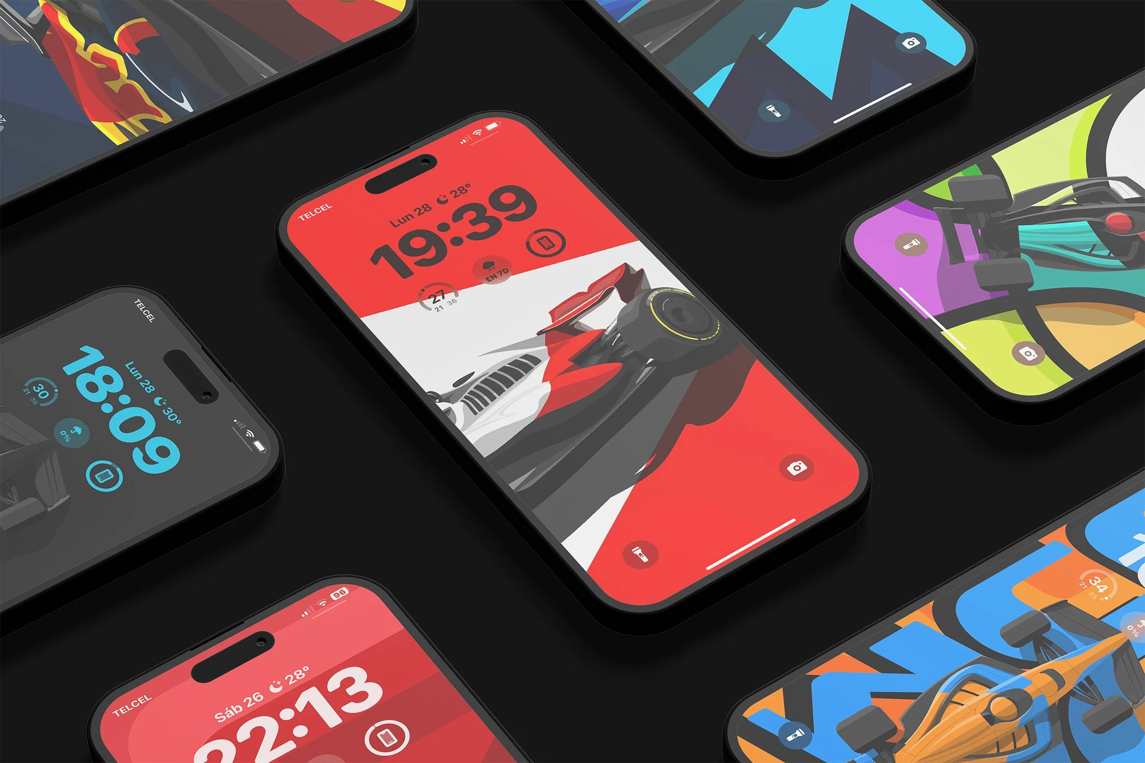 2024 F1 Teams motorsport art wallpaper collection for iPhone - Safety Car