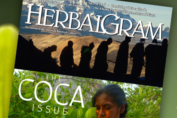 HerbalGram, Issue 147, Summer 2026, in collaboration with BPRA, articles by Traci Pantuso, Wade Davis, Dennis McKenna, and Steven King.