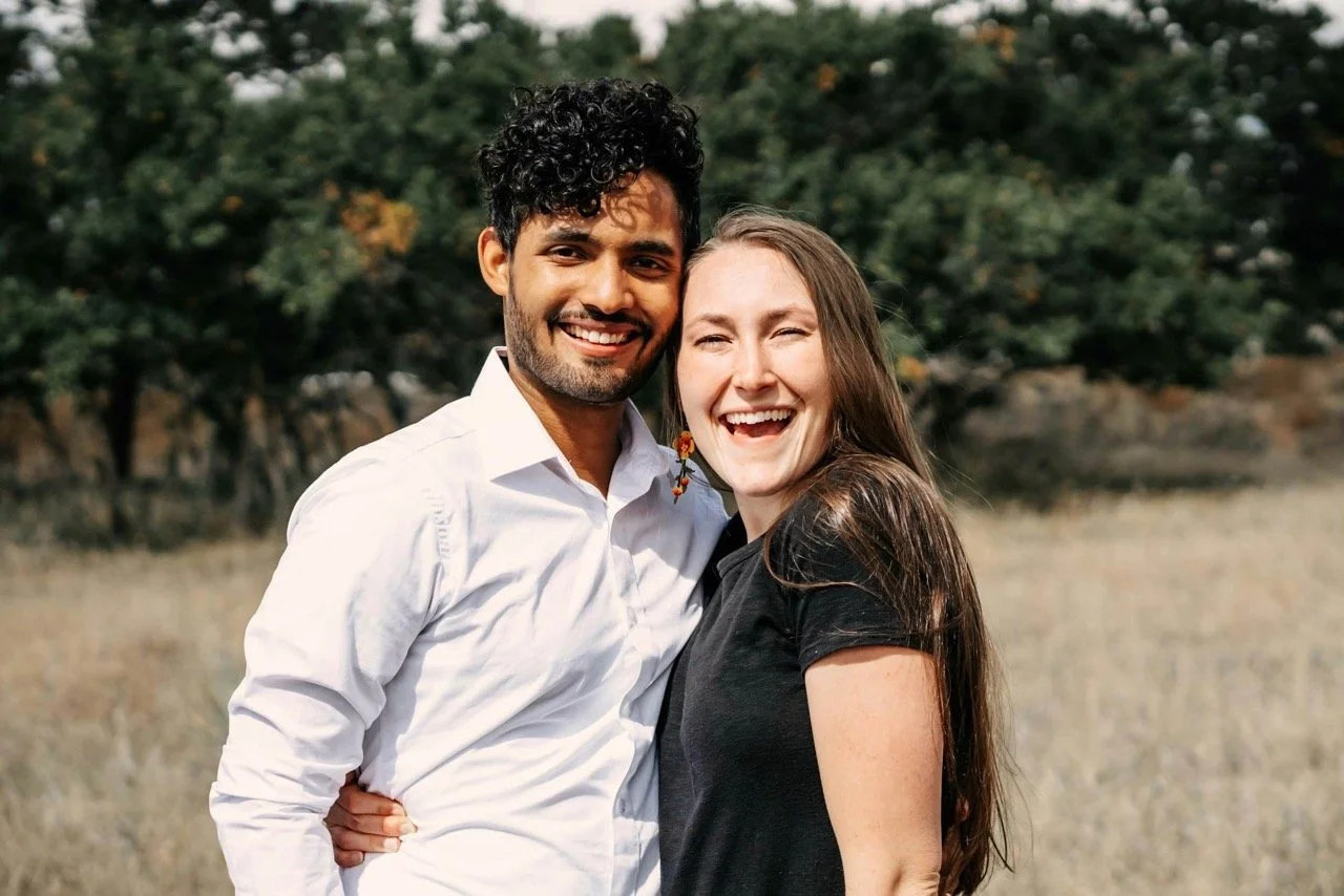 couple smiling