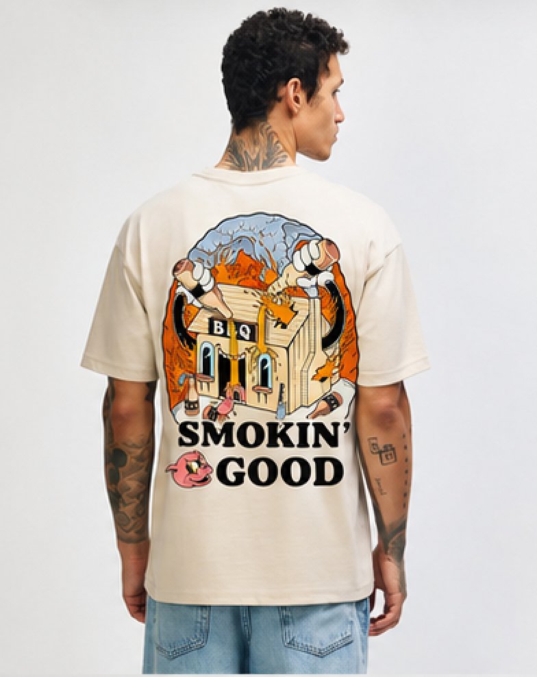 PRE-ORDER - SMOKIN' GOOD T-SHIRT - OFF WHITE (UNISEX)