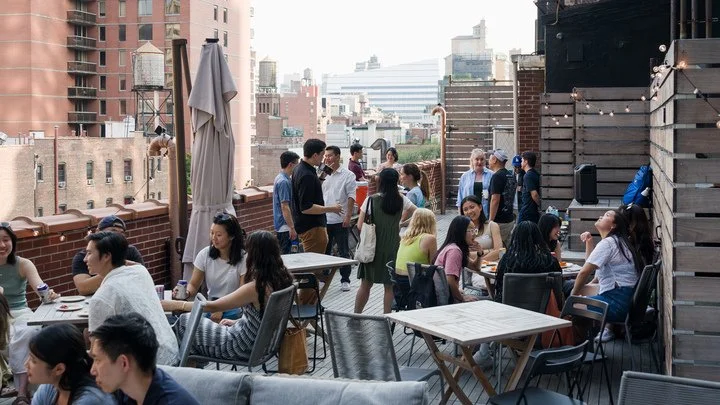 Young Adult Rooftop Dinner