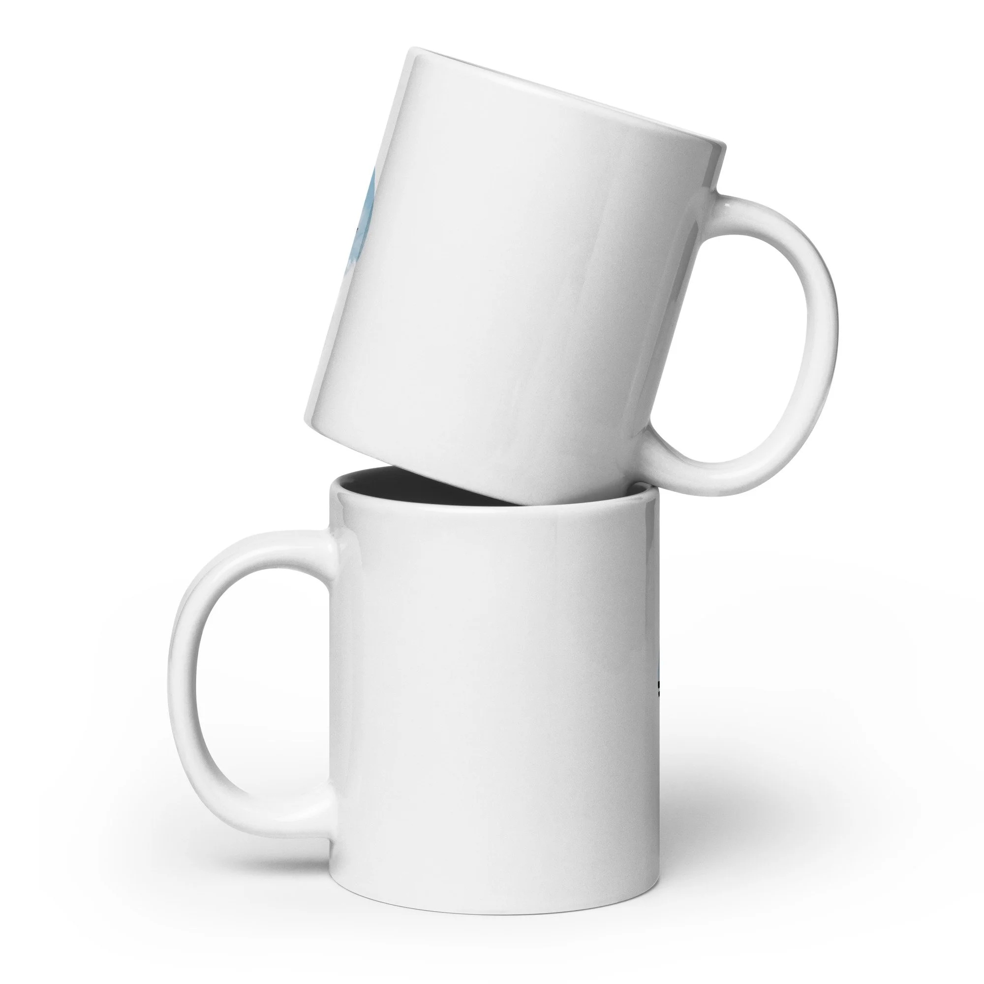 White glossy mug