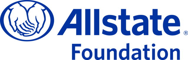 Allstate Foundation logo with a handshake icon