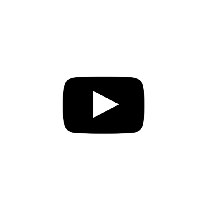 YouTube play button logo with a white triangle in a black rounded rectangle