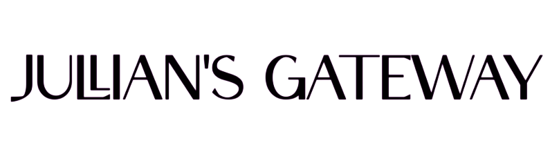 Text that reads 'Julian's Gateway' in black uppercase letters on a white background.