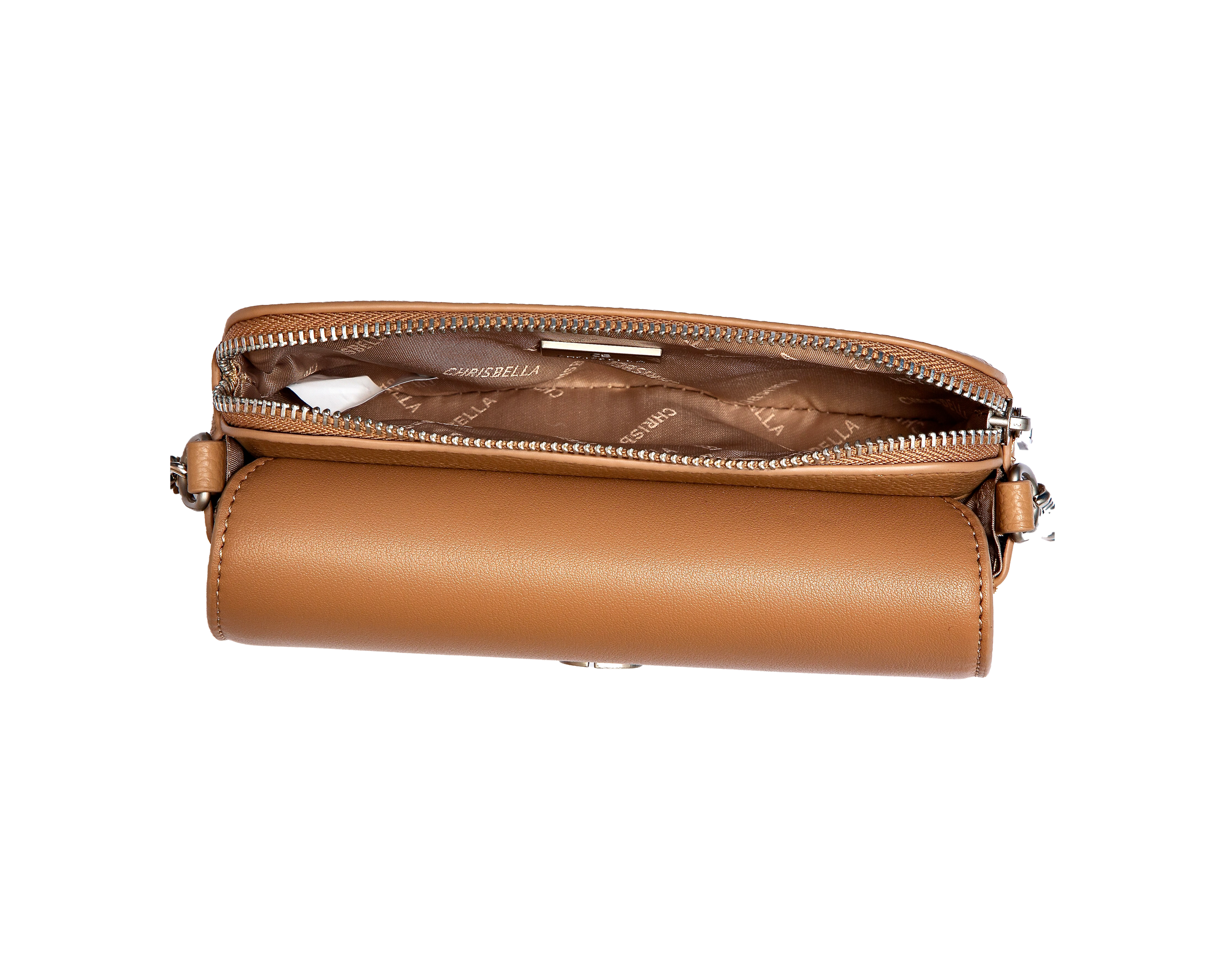 Compact Chain Accent Medium Flap Beige Interior.png