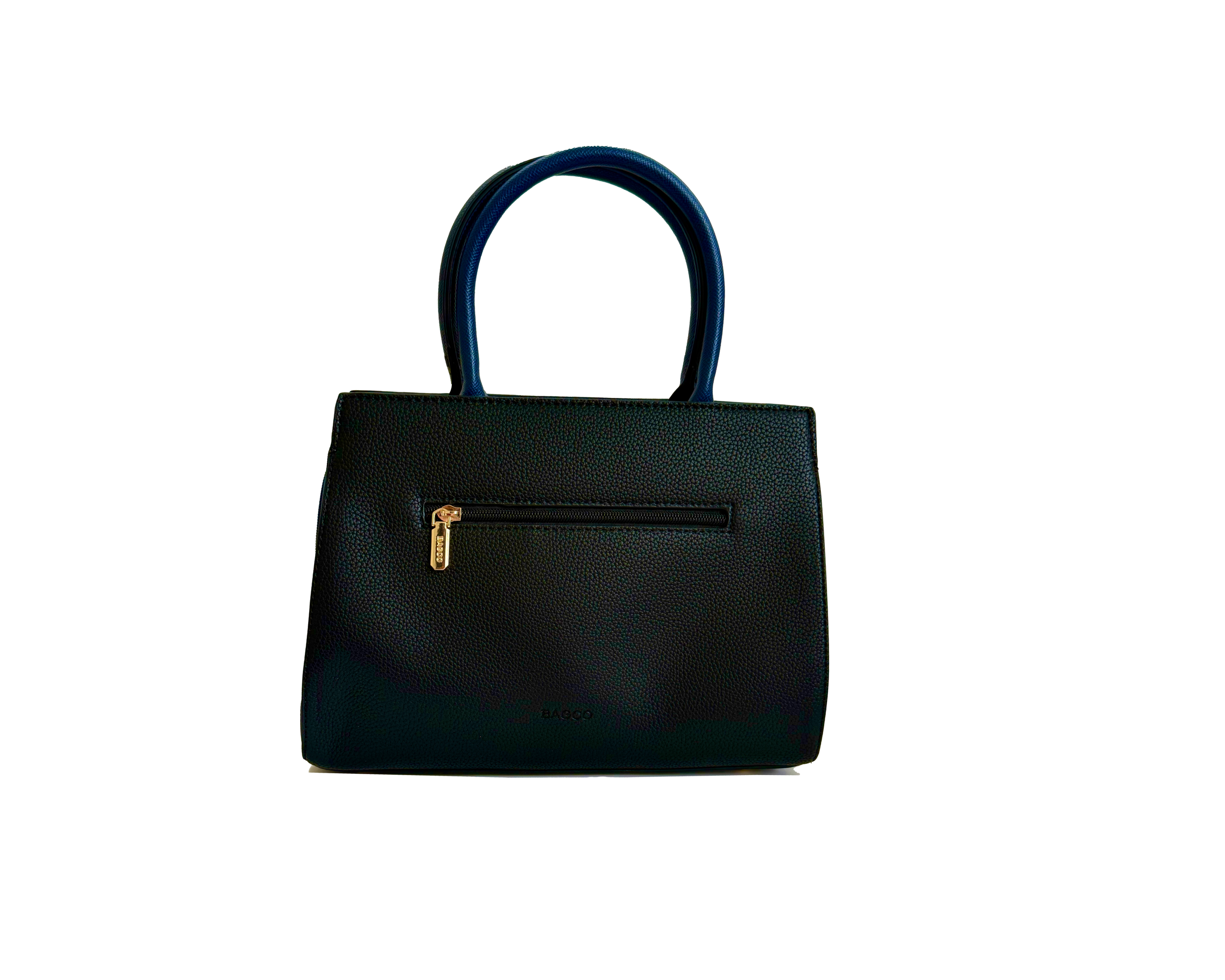 Textured Leather Croc Embossed Black Back View.png