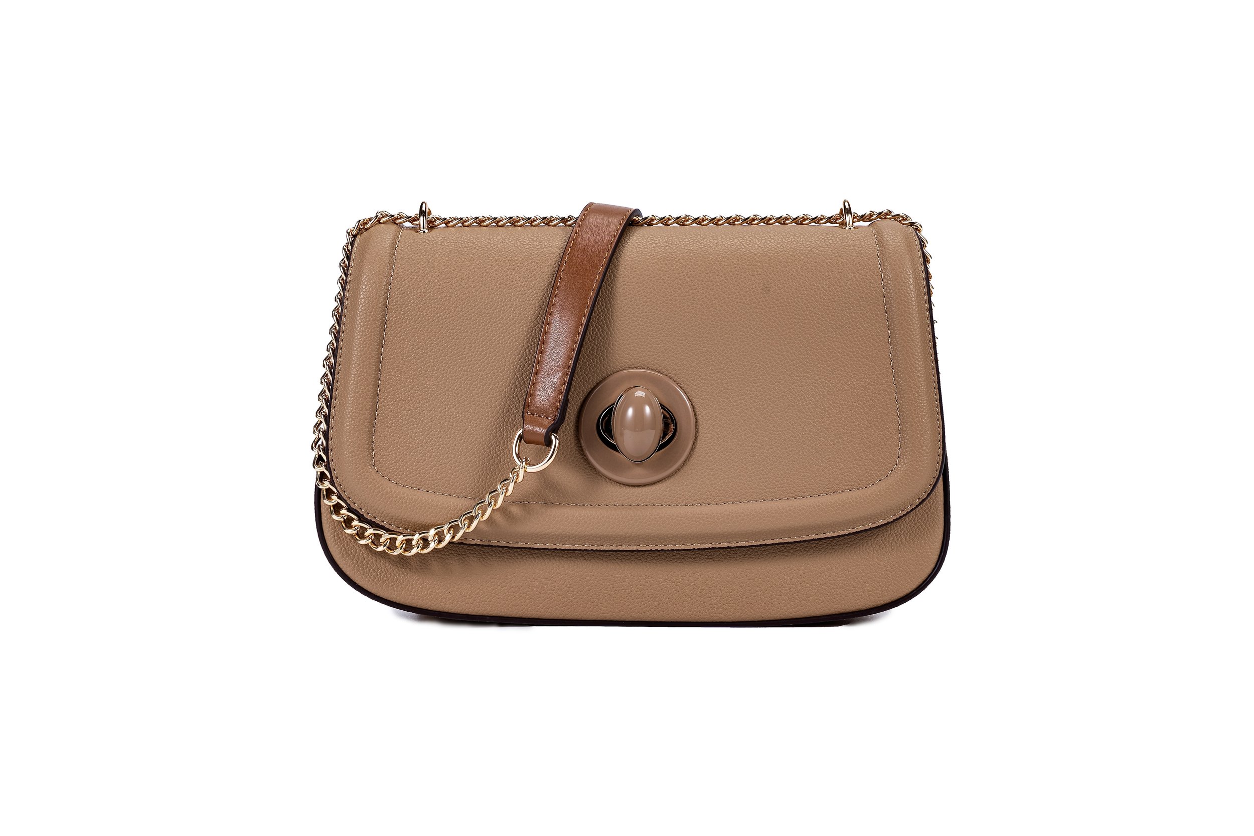 Classic Chain Sleek Turn-Lock Brown Front View.jpeg