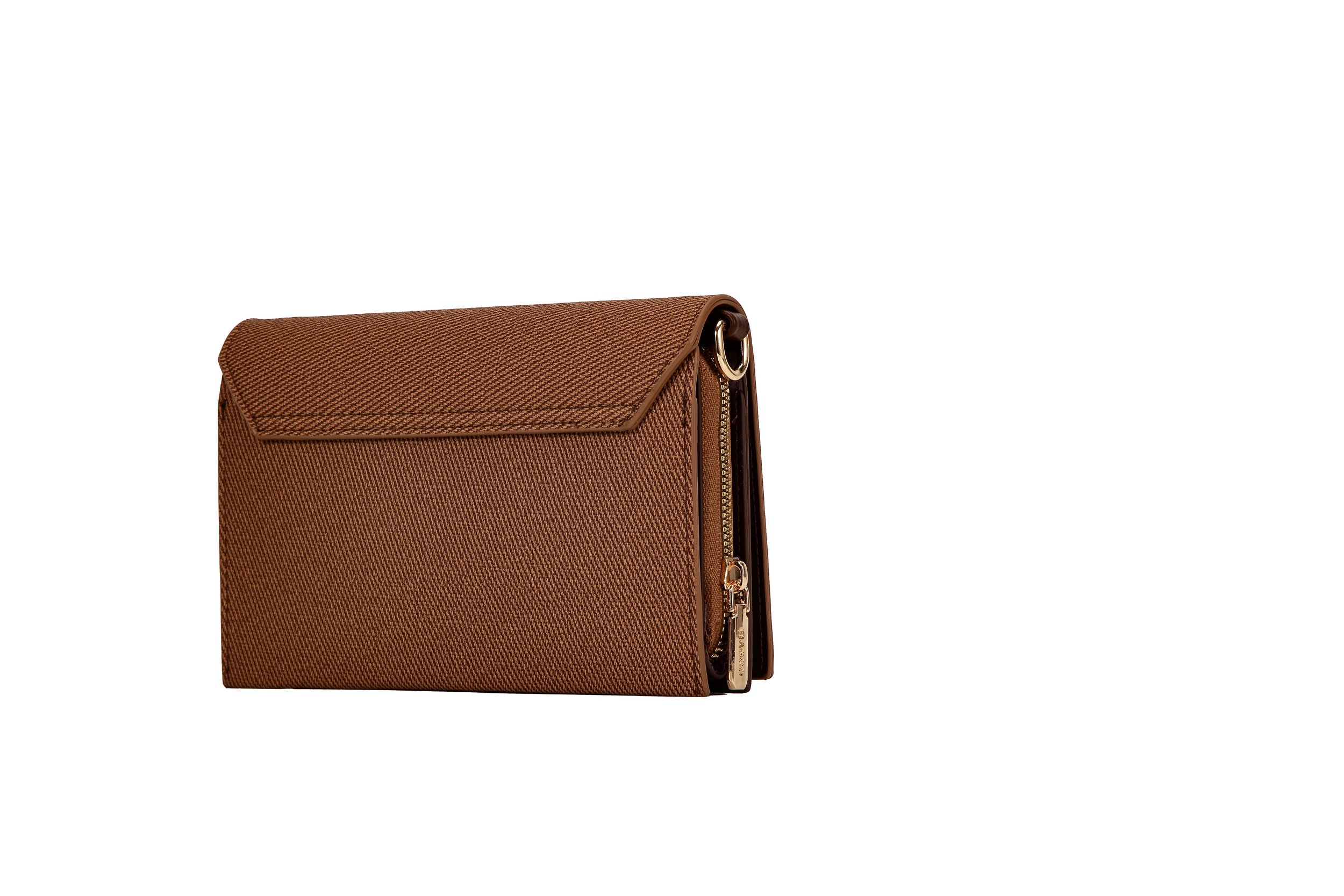 Statement Strap Minimalist Purse Brown Back View.jpeg