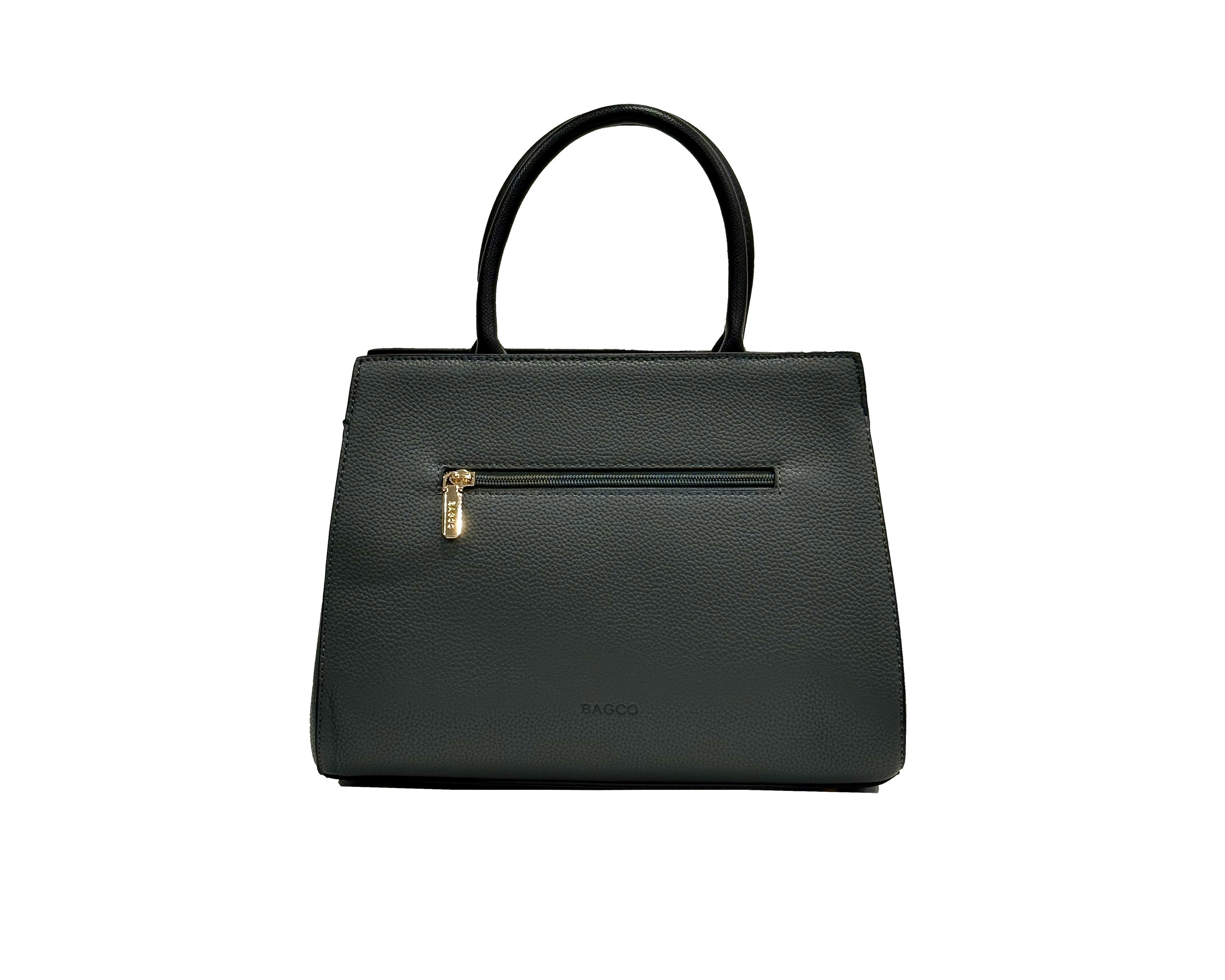 Textured Leather Croc Embossed Grey Back View.jpeg