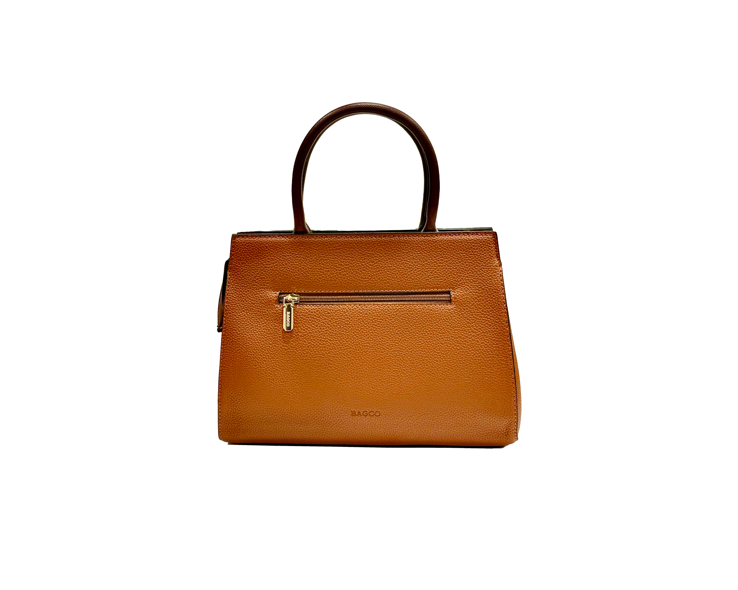 Textured Leather Croc Embossed Brown Back View.png
