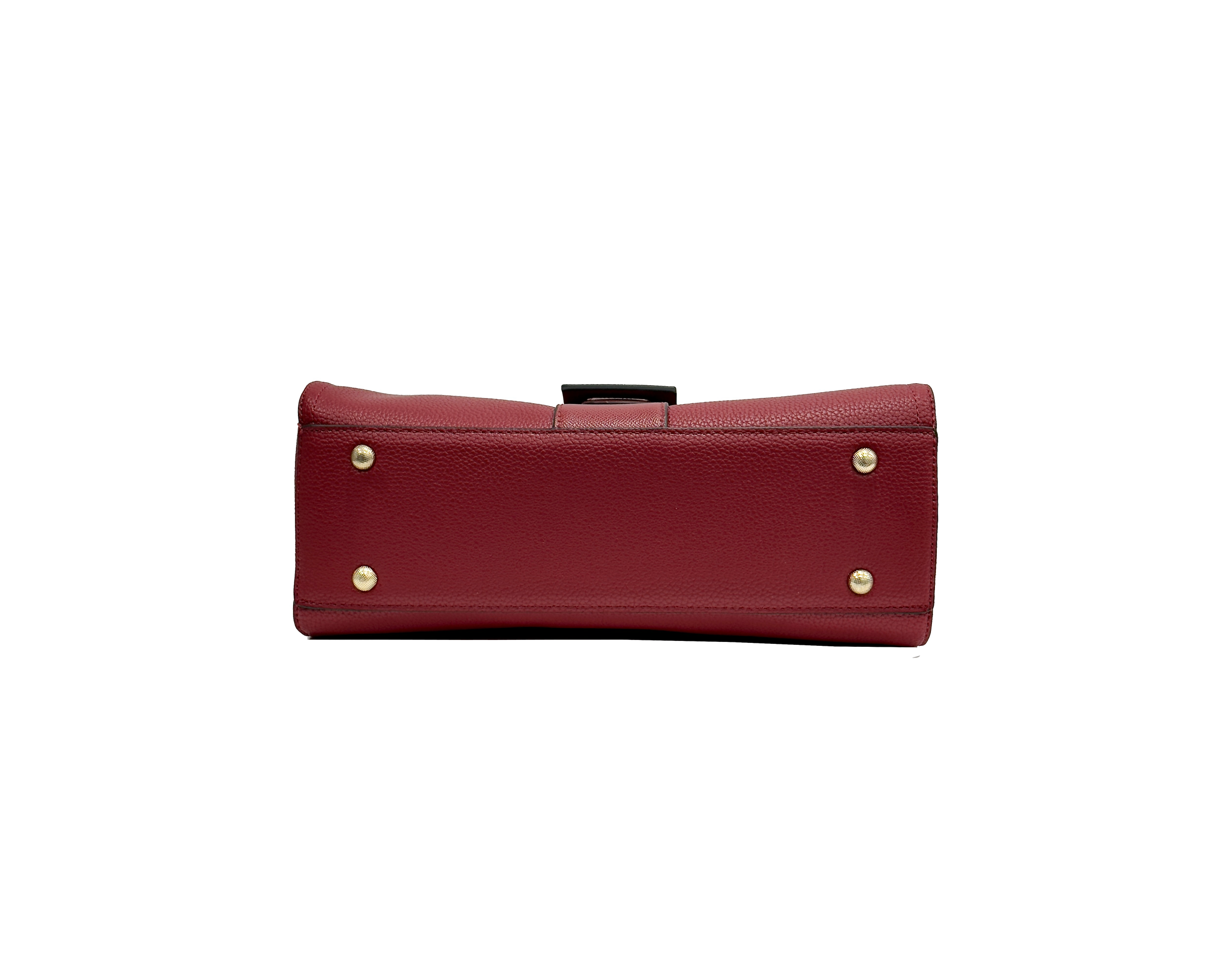 Textured Leather Croc Embossed Red Bottom View.png