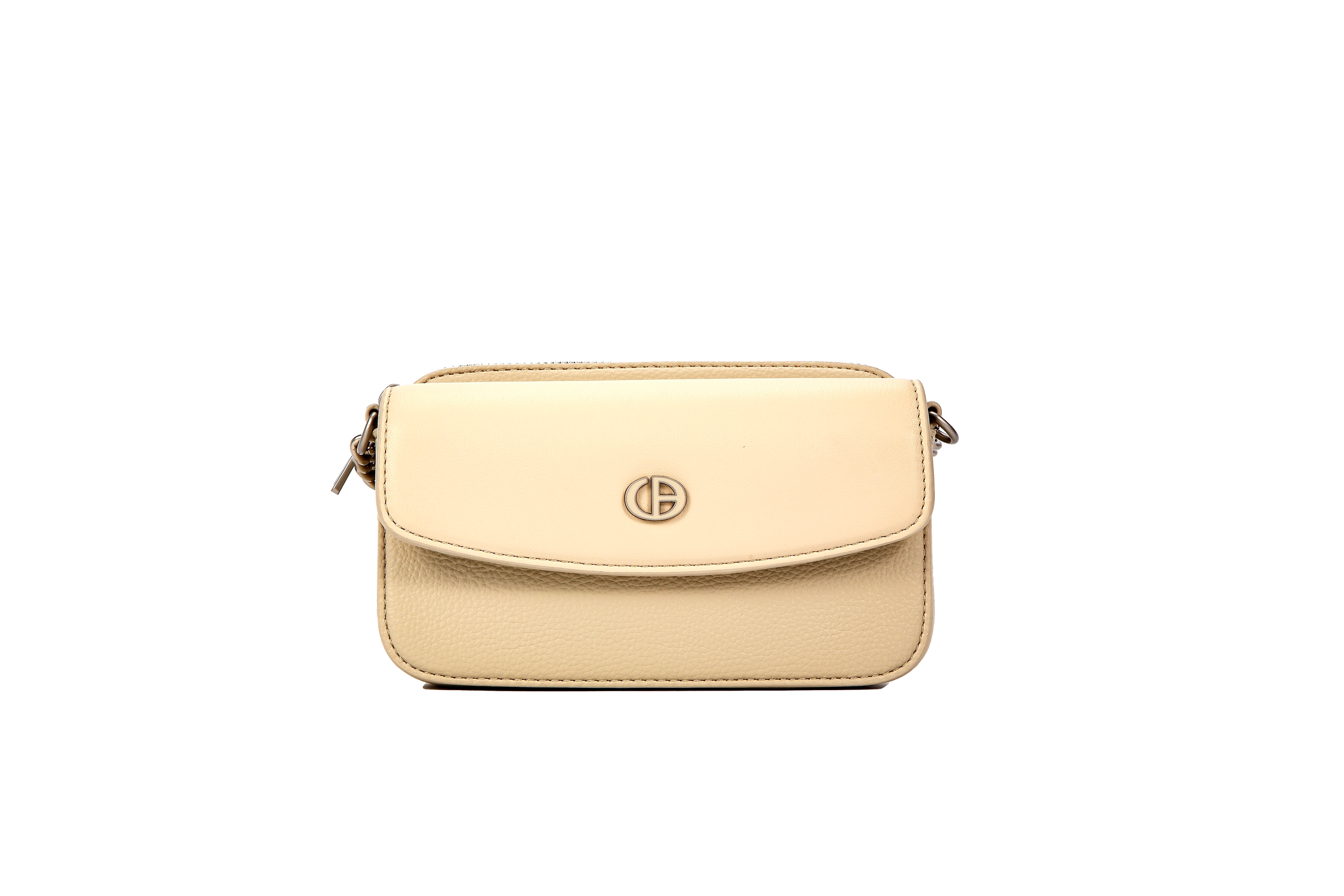 Compact Chain Accent Medium Flap Off-White Front View.png