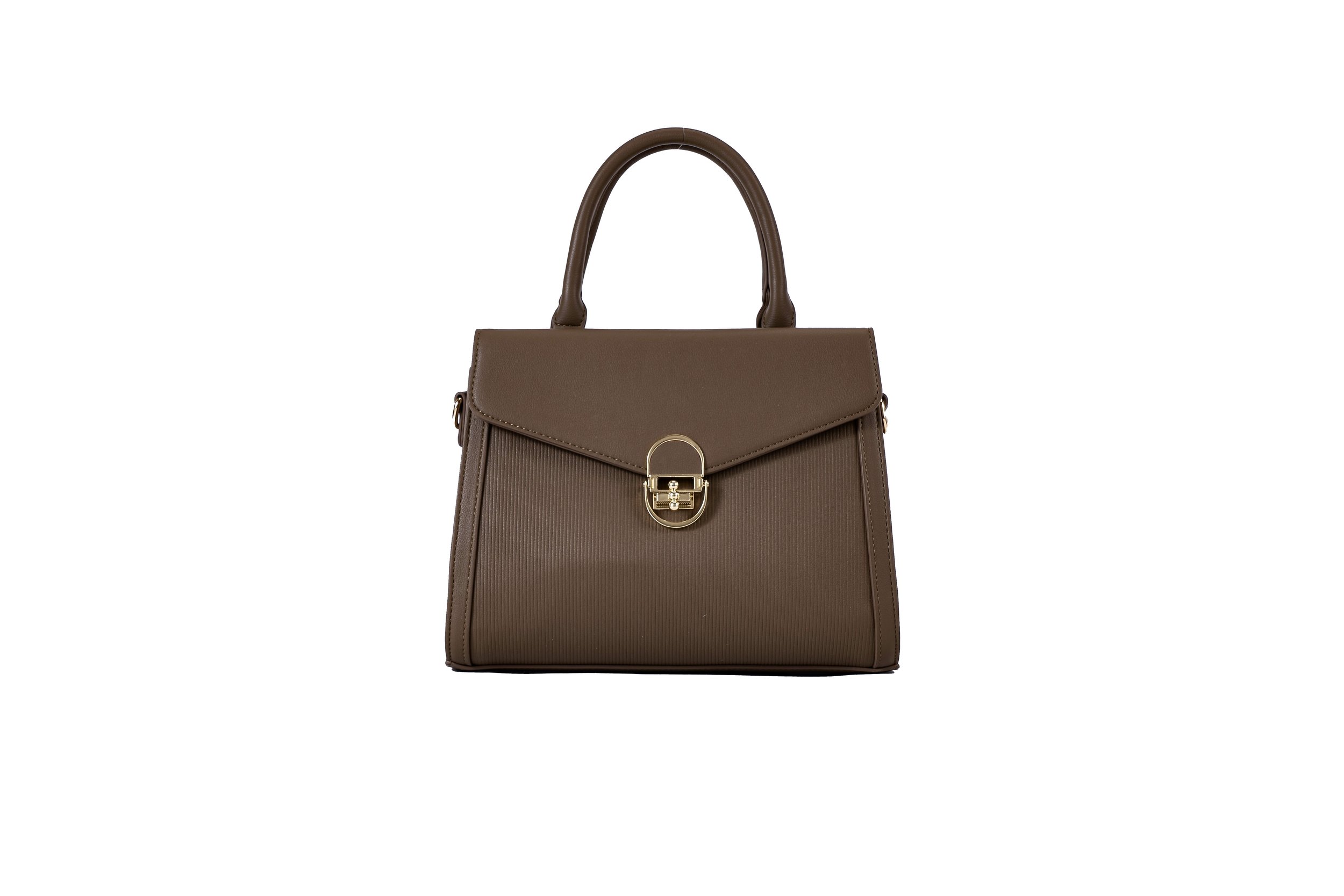 Elegant Leather Metal Accent Grey Front View.jpeg