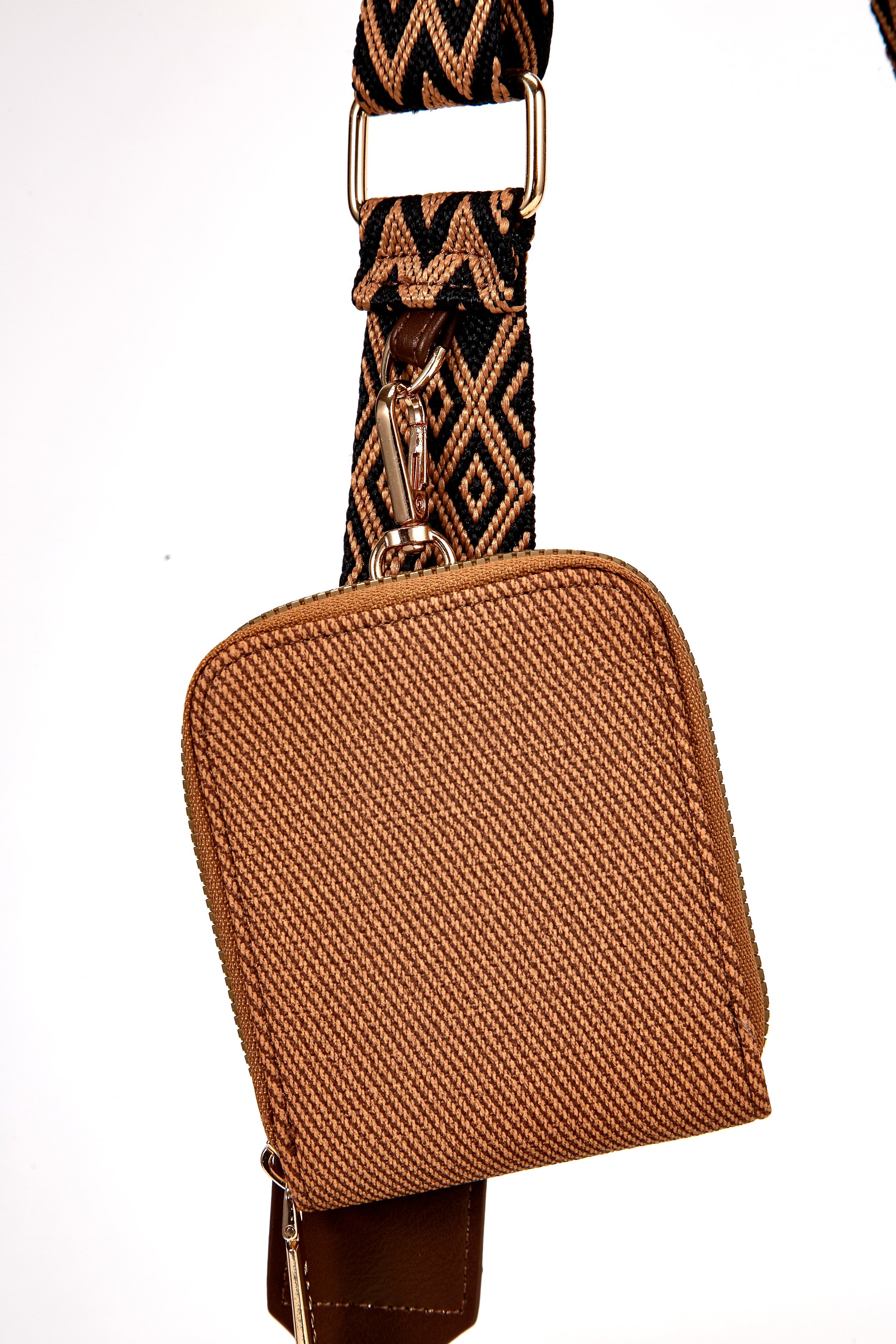 Statement Strap Minimalist Purse Brown Pocket Pouch.jpeg
