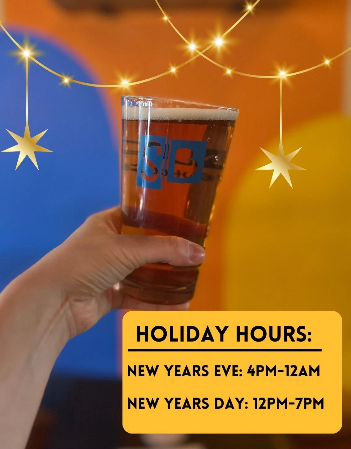 Open 12PM-7PM New Year’s Day