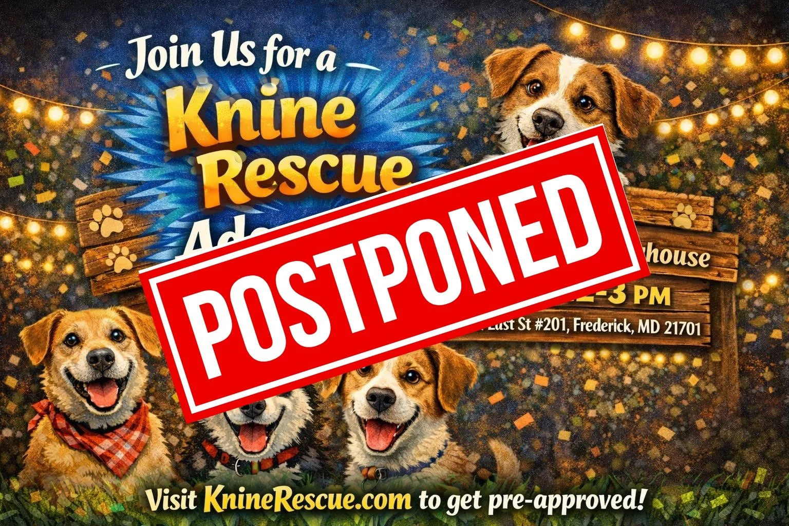 Knine Rescue Adoption Event - Postponed