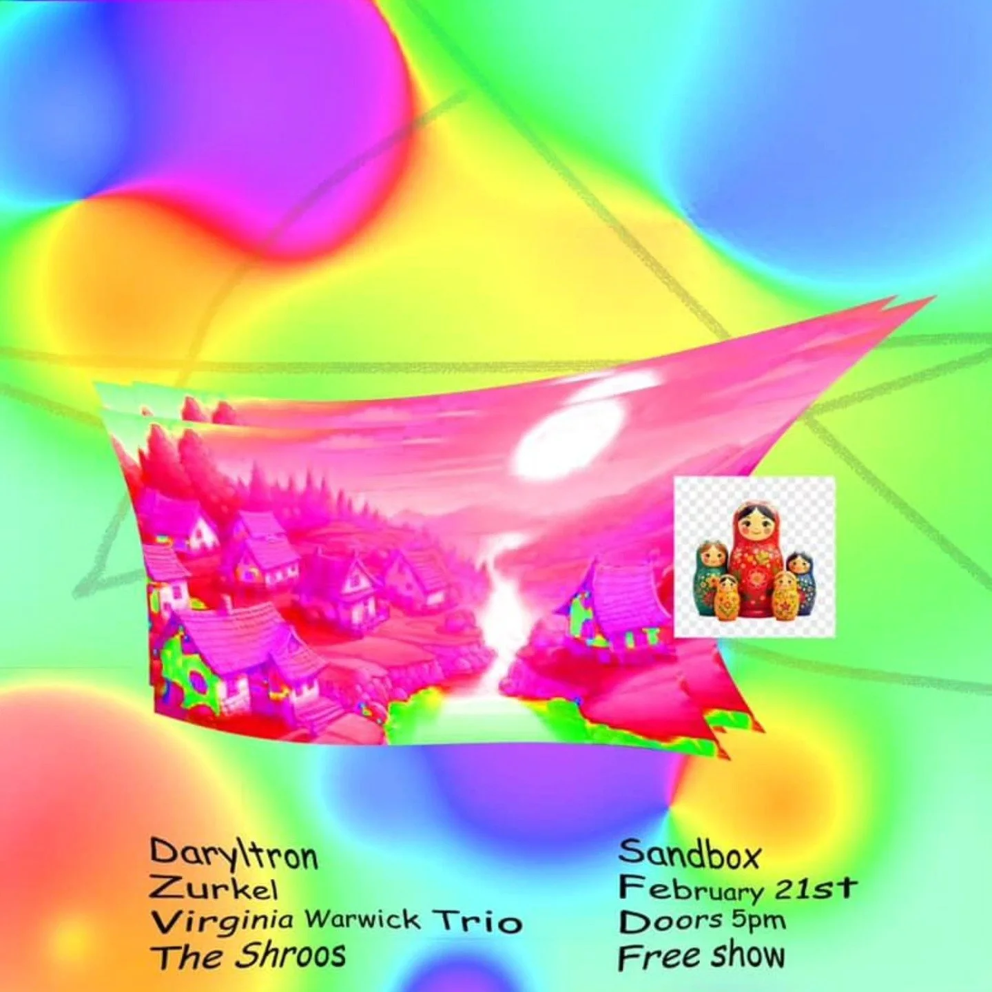 LIVE MUSIC with Daryltron, Zurkel, Virginia Warwick Trio, and The Shroos