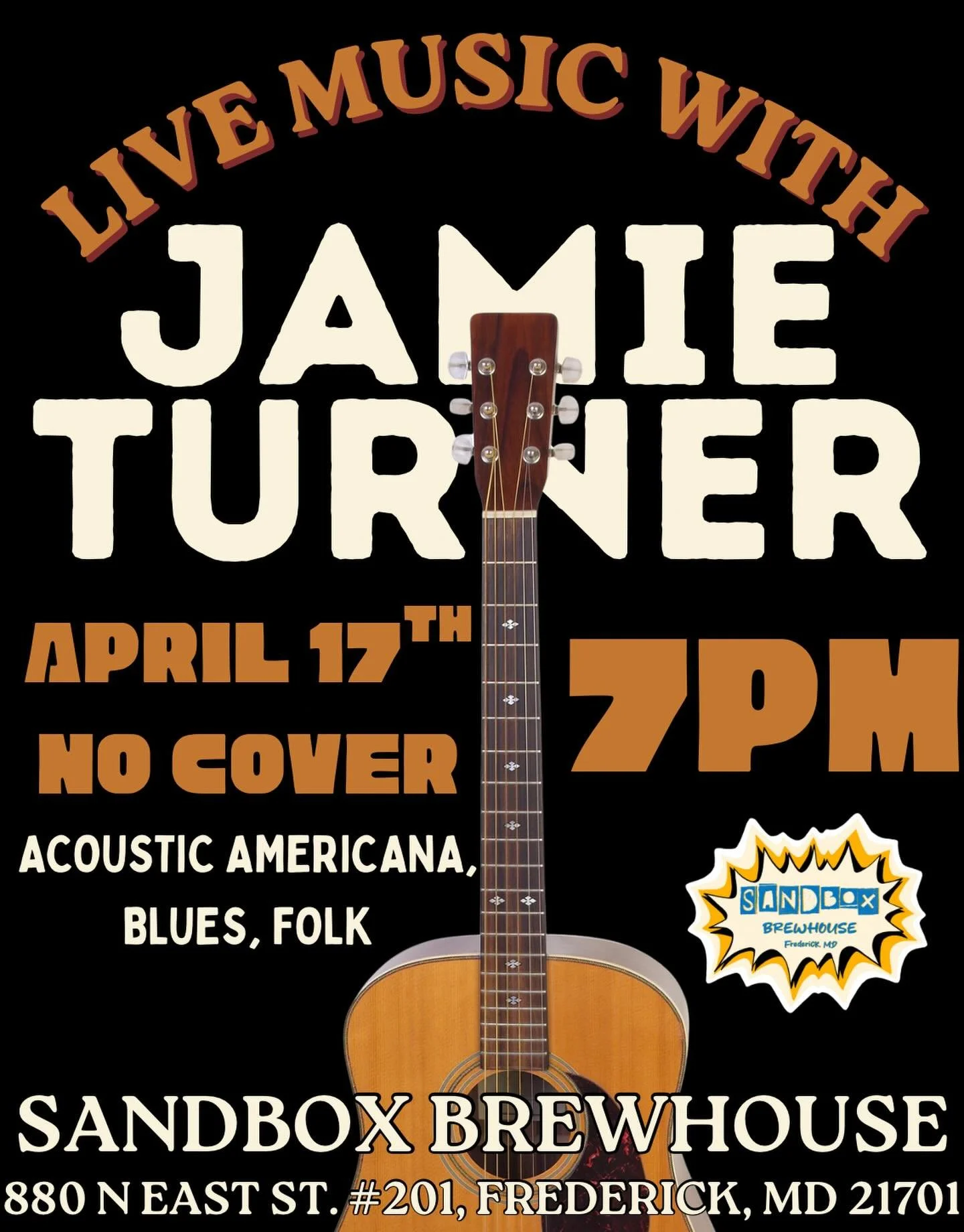 Kick off your weekend with the soulful sounds of Jamie Turner!

With over 20 years of mastery in American roots music, Jamie weaves a seamless tapestry of Americana, blues, and folk. Whether he&rsquo;s reimagining a timeless classic with a modern twi